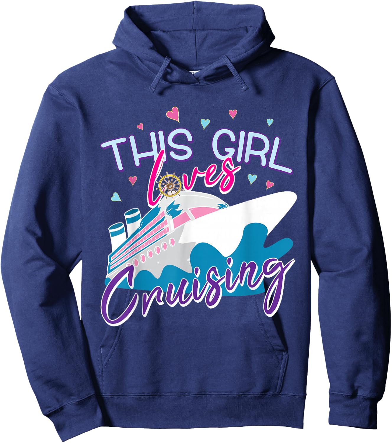 Girls Gone Cruising Cruise Ship Vacation Hoodie - Hoodie | Navy