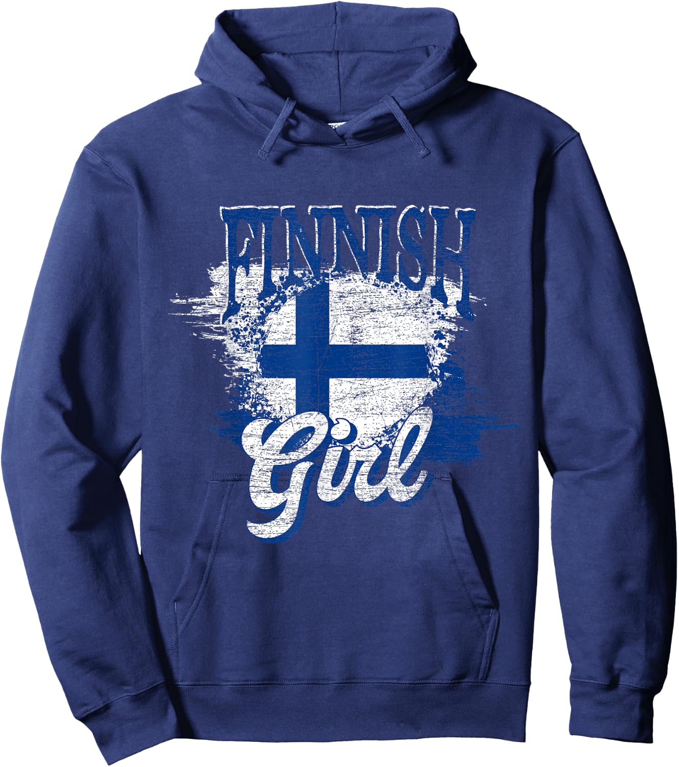 Finnish Girl Scandinavia Finnish Flag Finland Hoodie - Hoodie | Navy