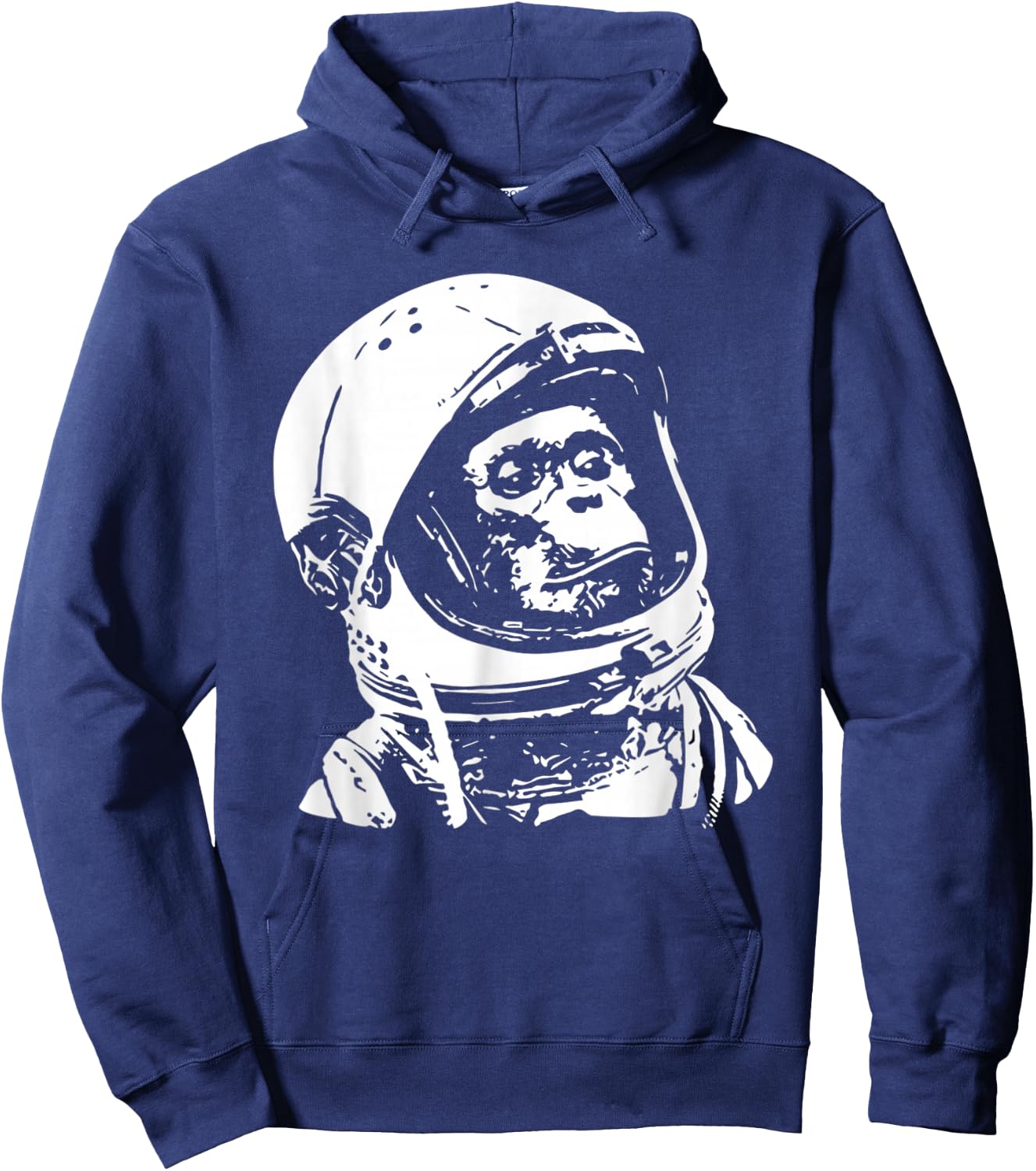 Vintage Space Travel Astronaut Monkey Hoodie - Hoodie | Navy