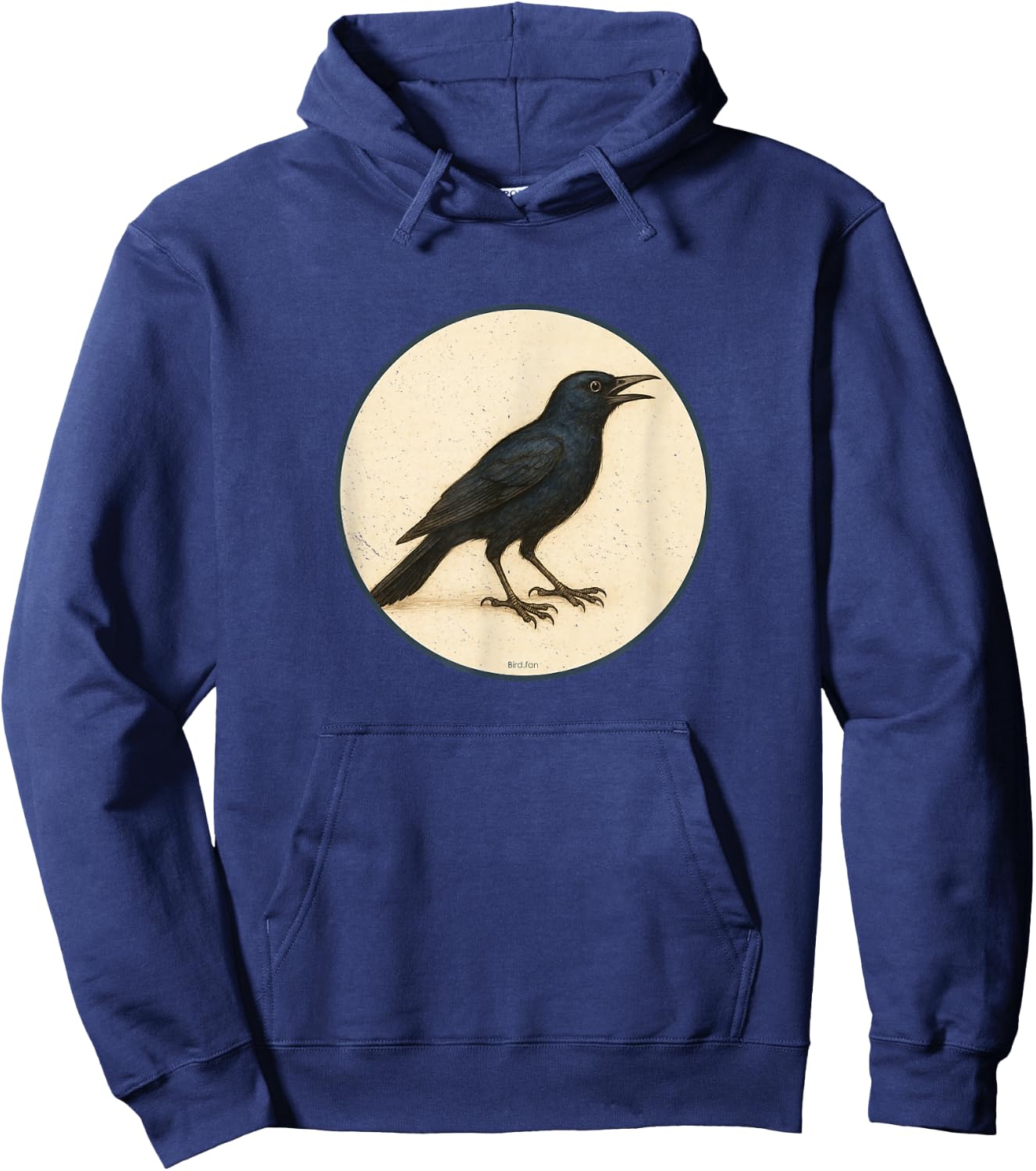Colorful Retro Common Grackle Bird Design Hoodie - Hoodie | Navy