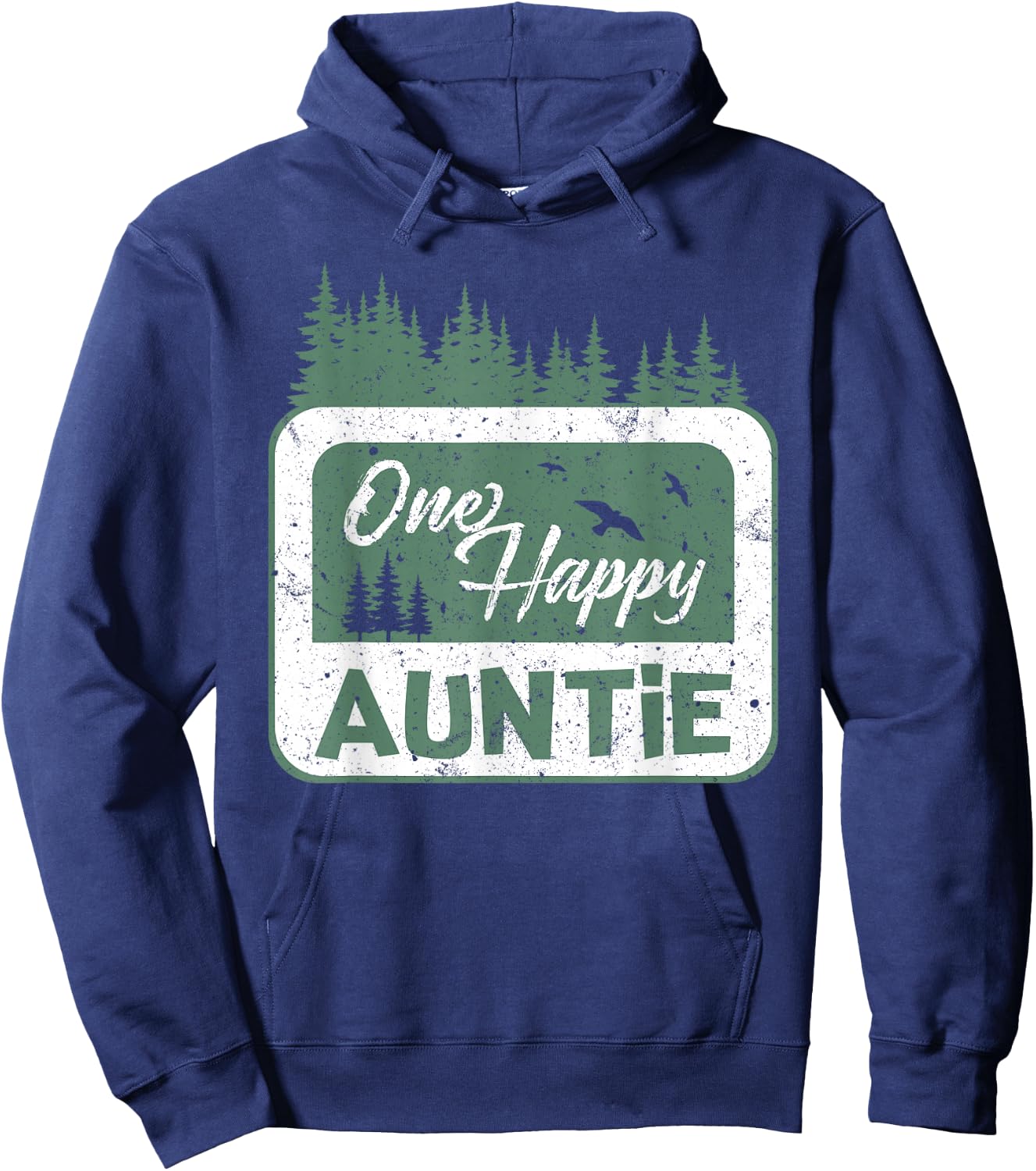 One Happy Auntie Camper 1St Birthday Camping Bear Hoodie - Hoodie | Navy