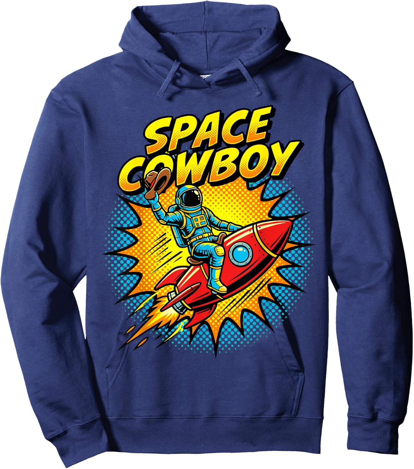 Funny Space Cowboy Quote for Sci-Fi Lovers Comic Style Hoodie - Hoodie | Navy