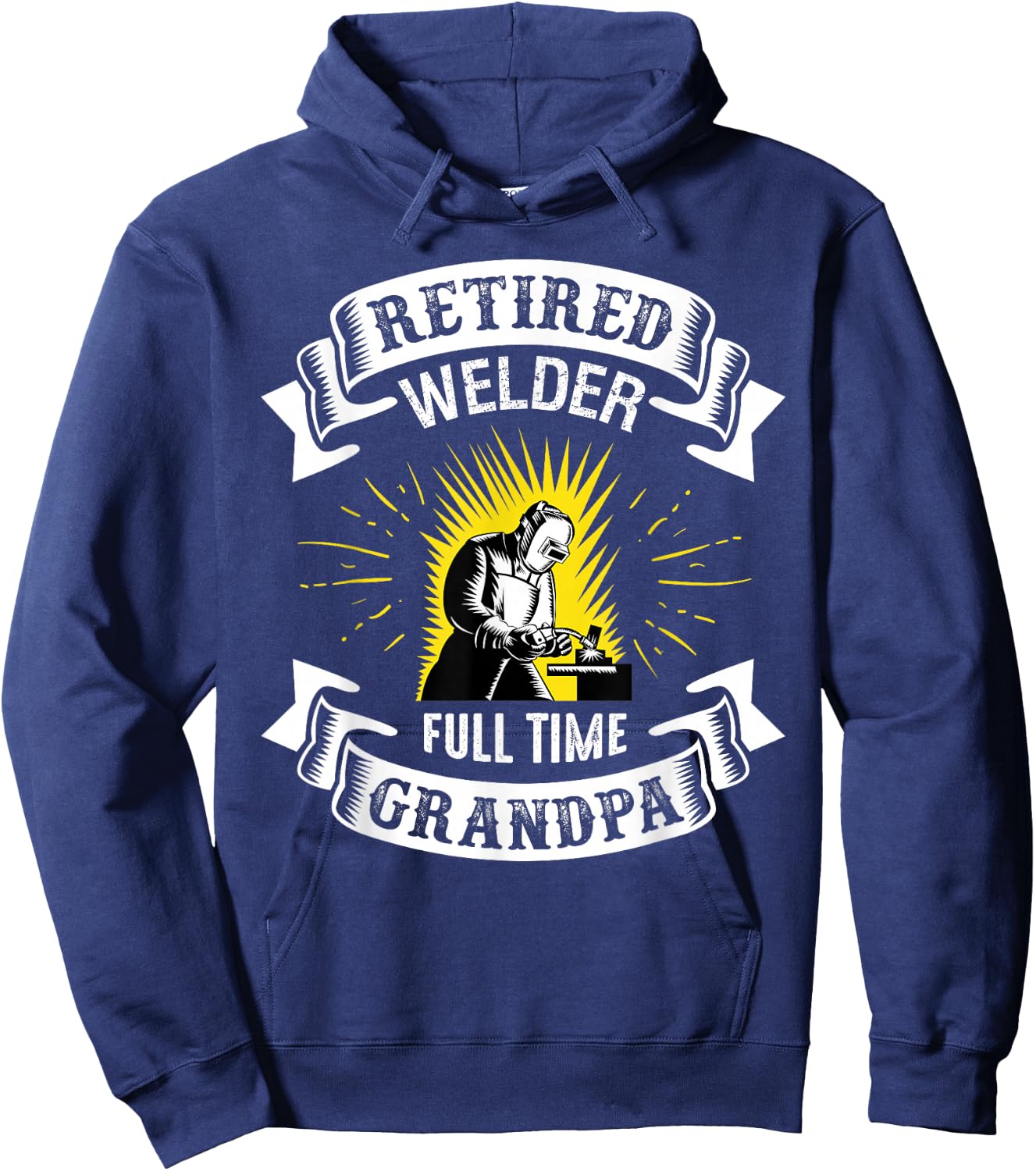 Retired Welder Shirt Funny Retirement 2021 Gifts For Grandpa Hoodie - Hoodie | Navy