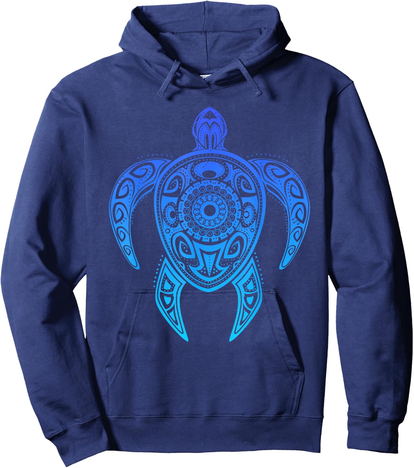 Colorful Turtle Watercolor Maori Ocean Scuba Hoodie - Hoodie | Navy