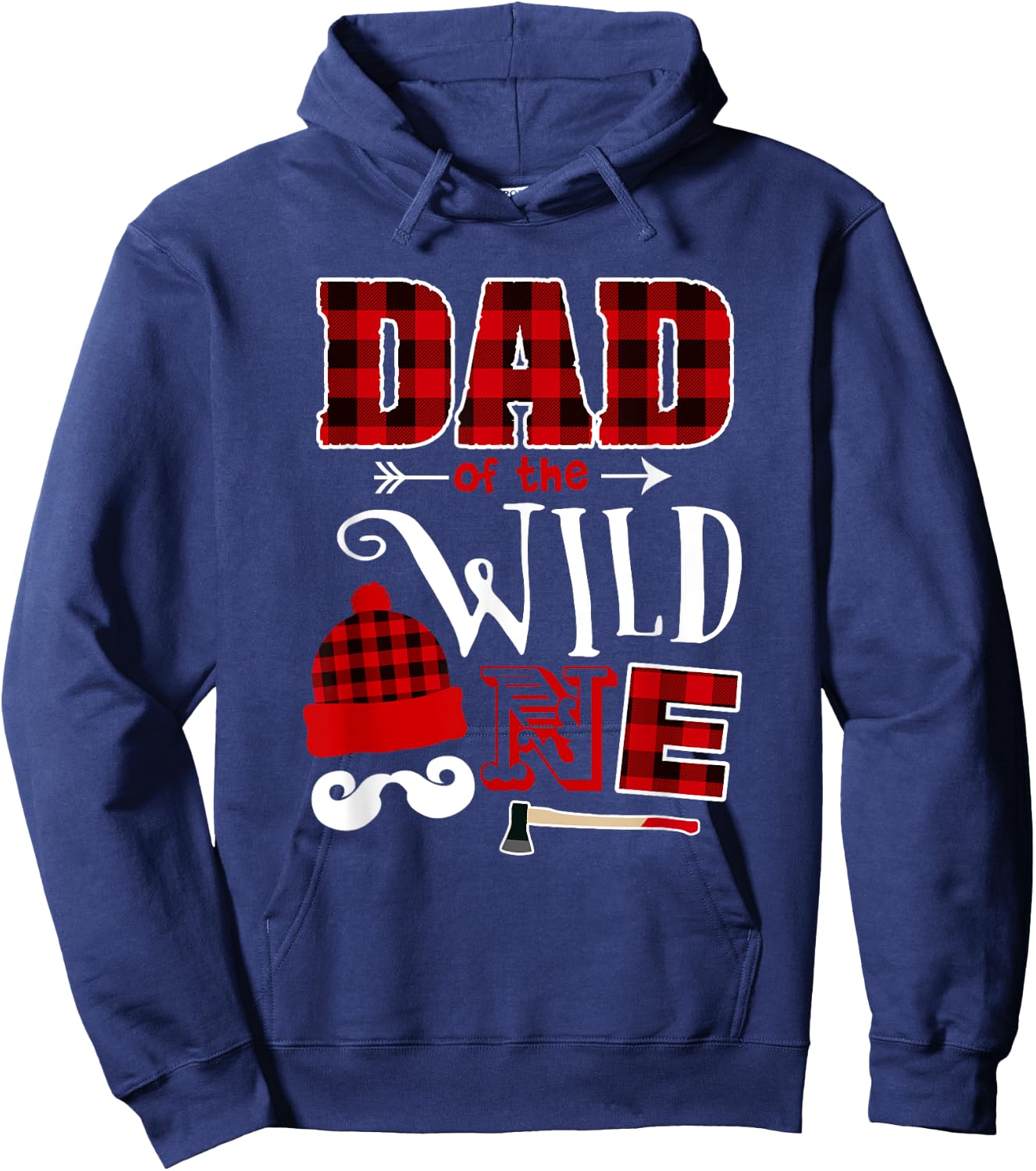 1st Birthday Lumberjack Dad Of the Wild One Hoodie - Hoodie | Navy