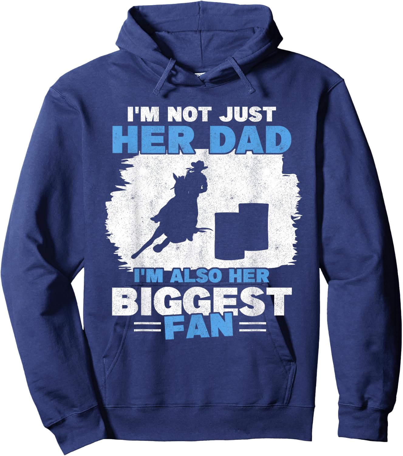 Barrel Racer Fan Dad Father Rodeo Horse Barrel Racing Hoodie - Hoodie | Navy
