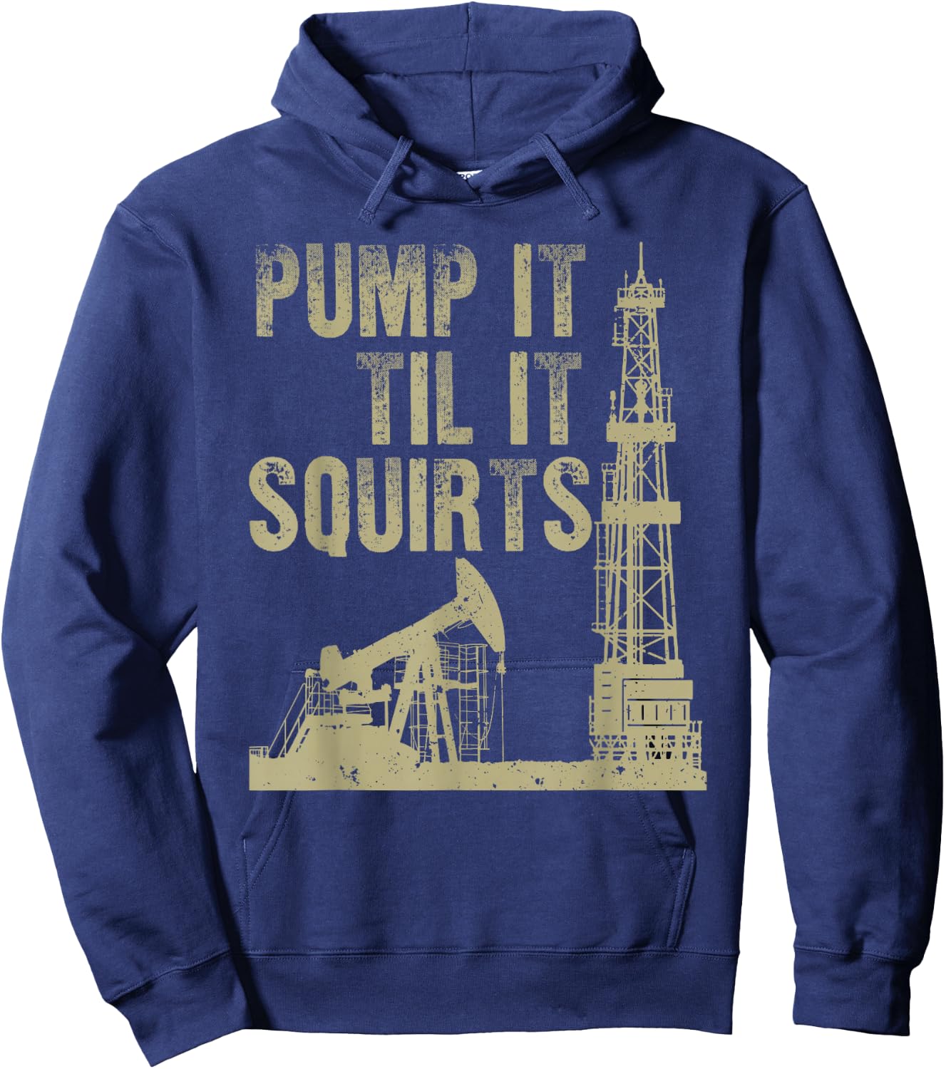 Funny Oil Field Art Women Oilfield Plant Pump Lovers Hoodie - Hoodie | Navy