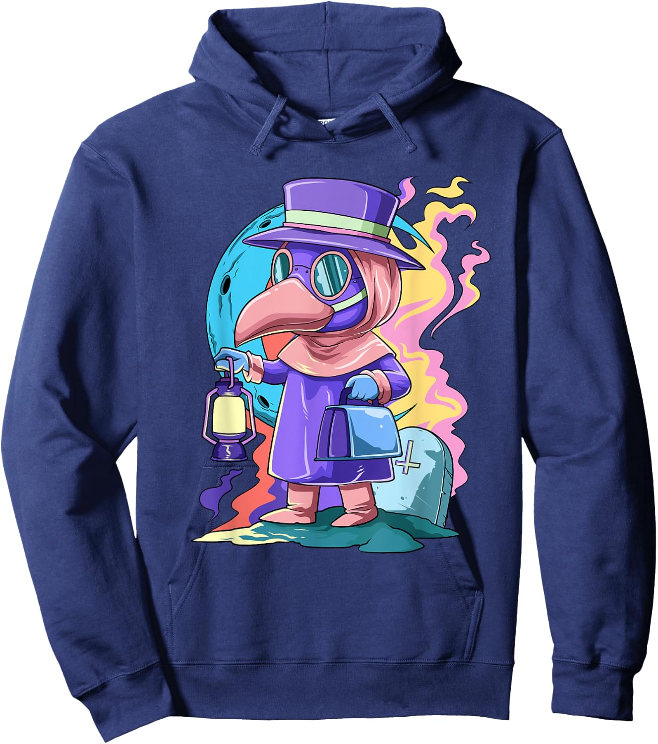 Kawaii Plague Doctor Pastel Goth Medieval Hoodie - Hoodie | Navy