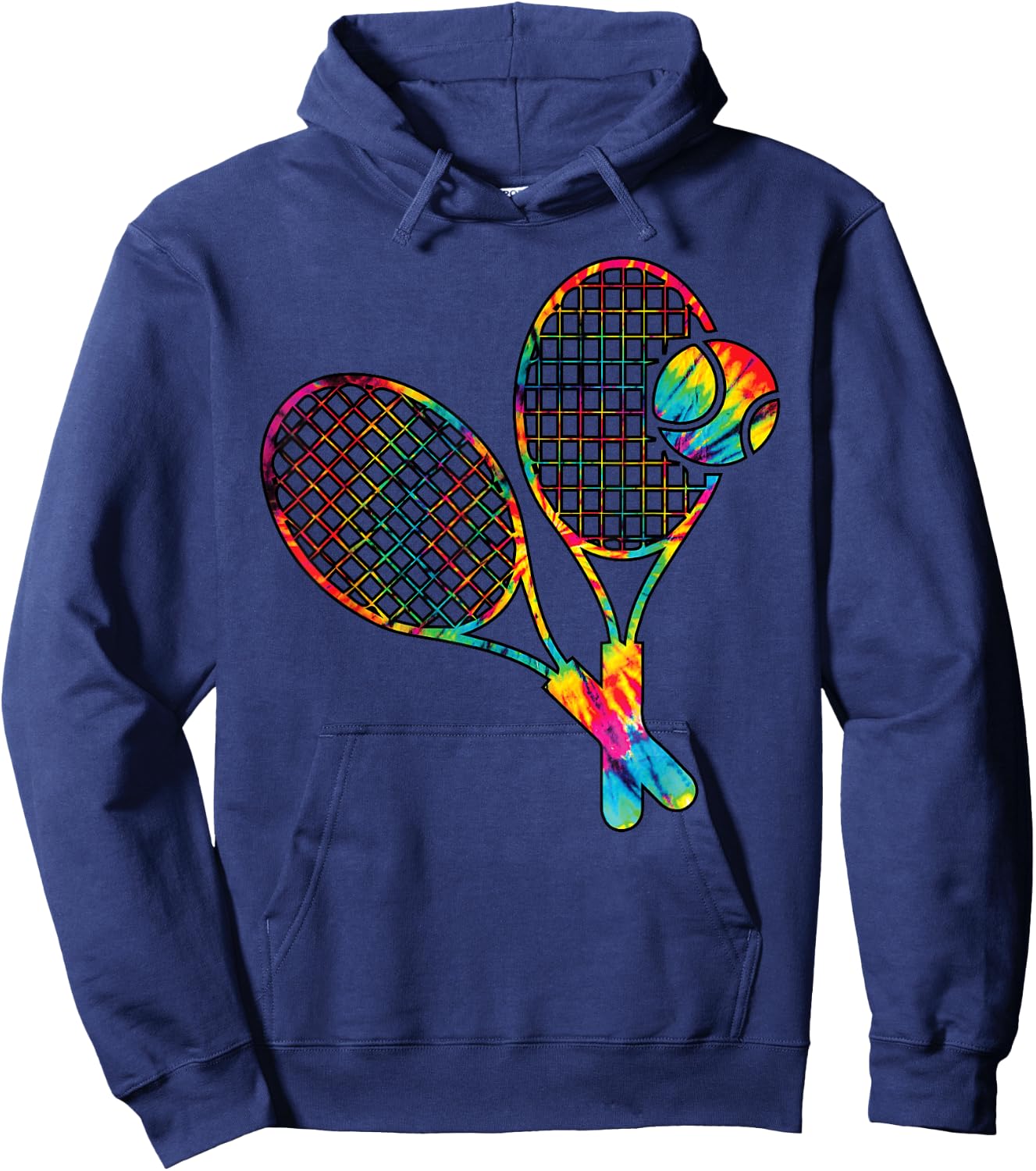 Tennis Tie Dye Rainbow Kids Boys Teenage Men Girls Cool Hoodie - Hoodie | Navy