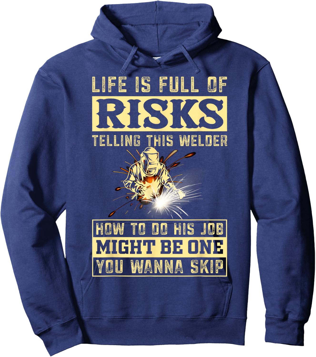 Funny Welding Gear Welder Men Small Hoodie - Hoodie | Navy