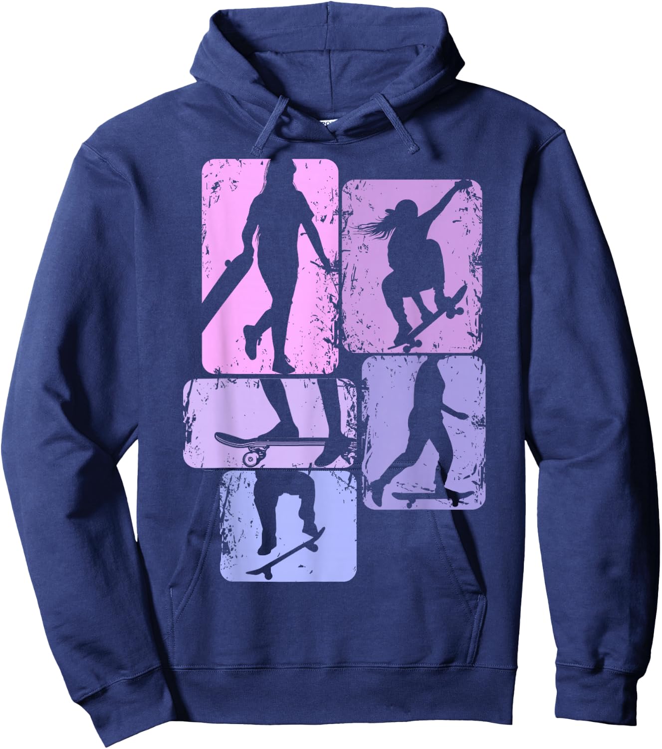Skateboard Girl's Skater Girl Skateboard Children Hoodie - Hoodie | Navy