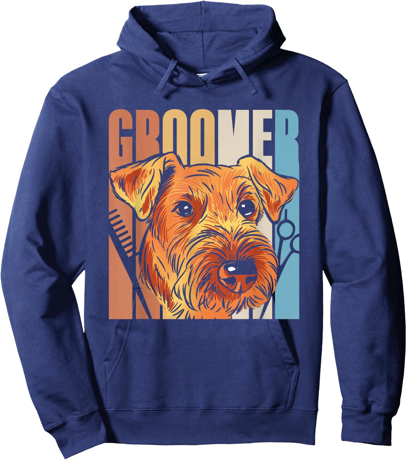 Groomer Cute Dog Grooming Dogs Hoodie - Hoodie | Navy