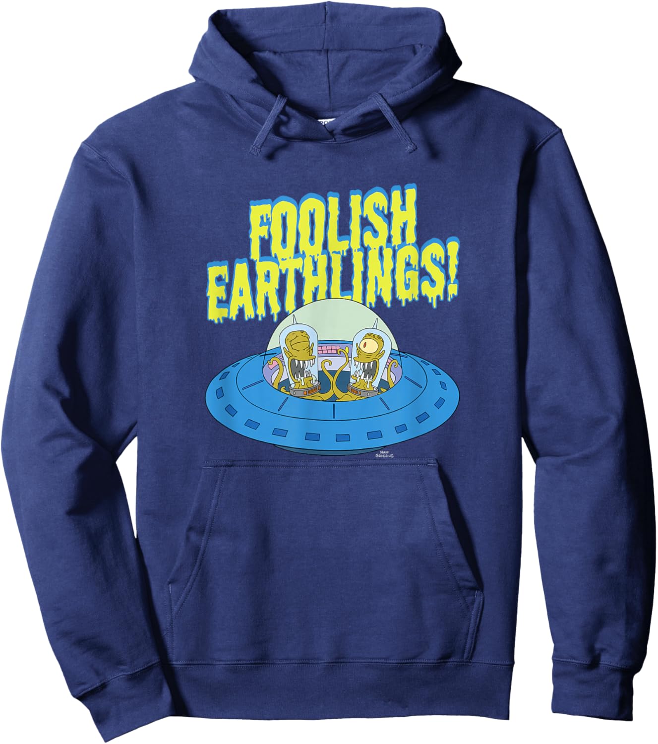 The Simpsons Kang & Kodos Foolish Earthlings Hoodie - Hoodie | Navy