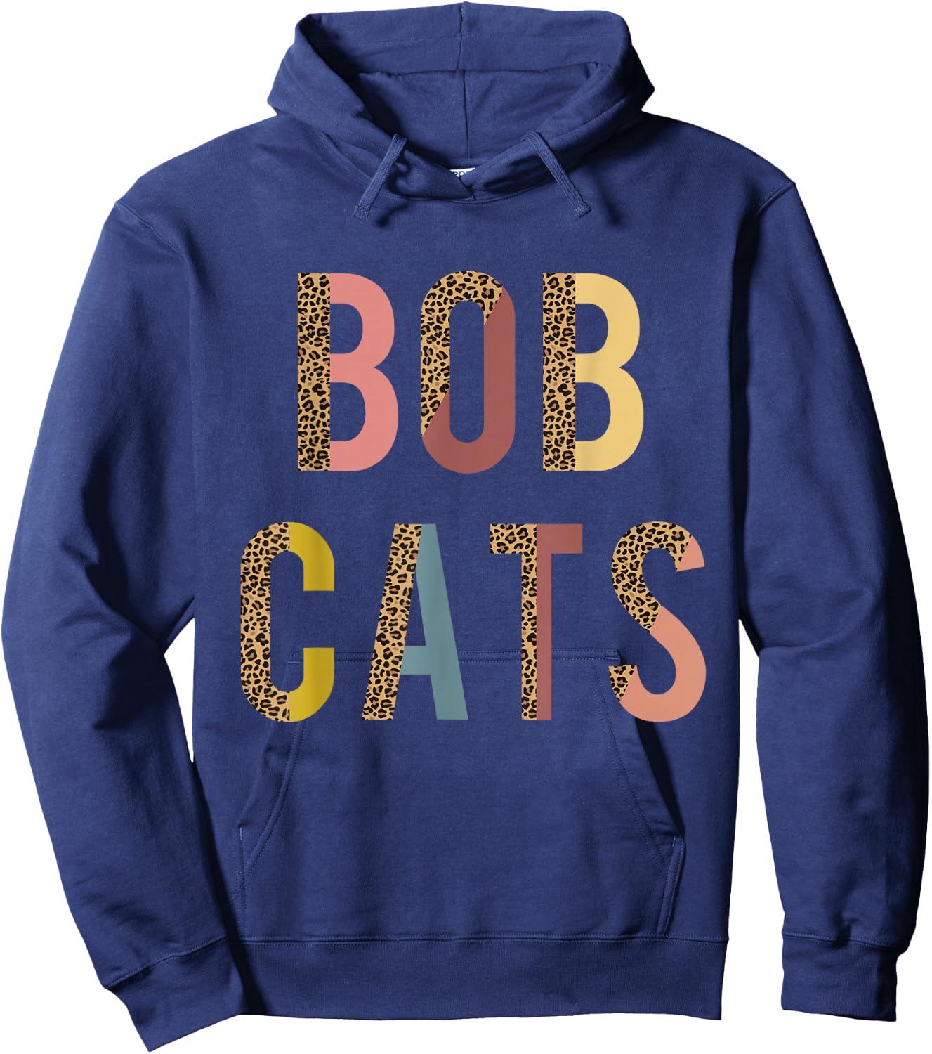 Bobcats Team spirit School Sports Fan Mascot Teacher Mom Hoodie - Hoodie | Navy