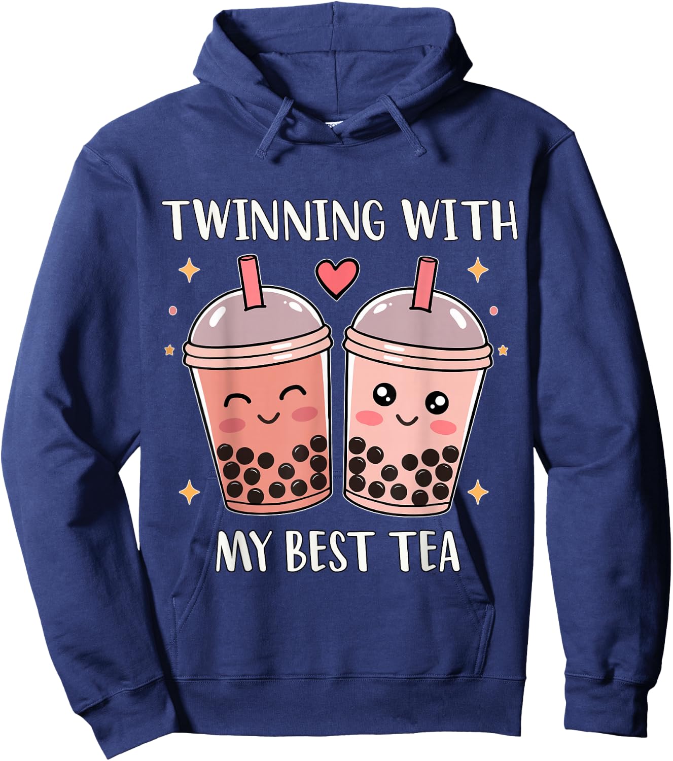 Twinning with My Bestie, Spirit Week Girls Kids Day Best Tea Hoodie - Hoodie | Navy