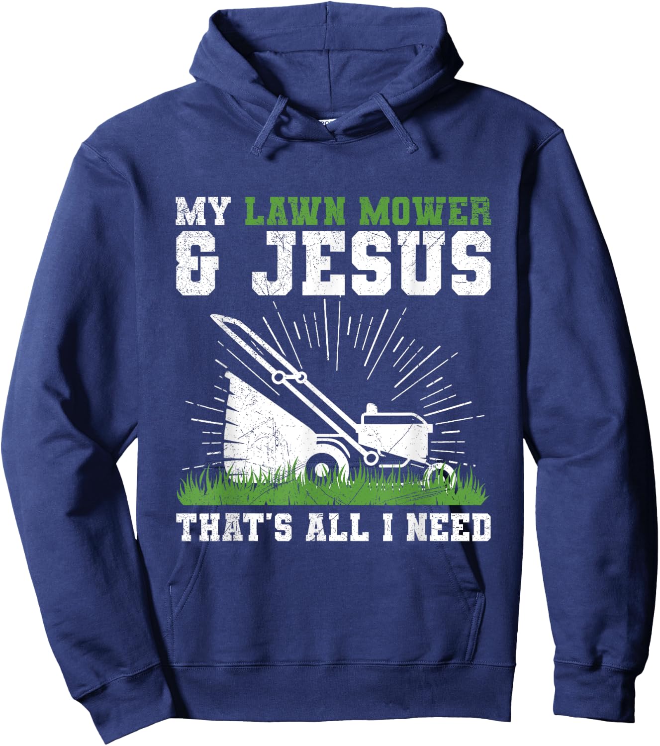 Garden Lawn Mowing Design for a Lawn Caretaker Hoodie - Hoodie | Navy