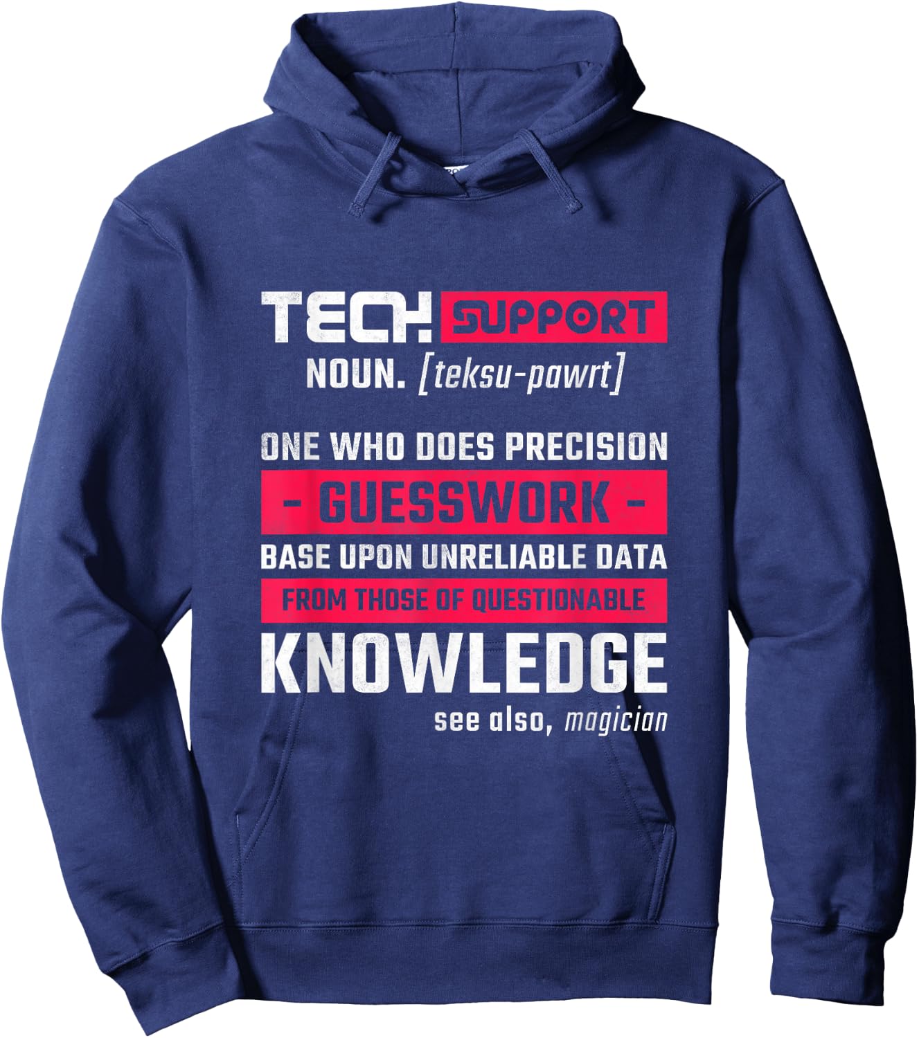 Funny Help Desk Gifts For Technical Support Tech Support Definition, Help Desk Hoodie - Hoodie | Navy
