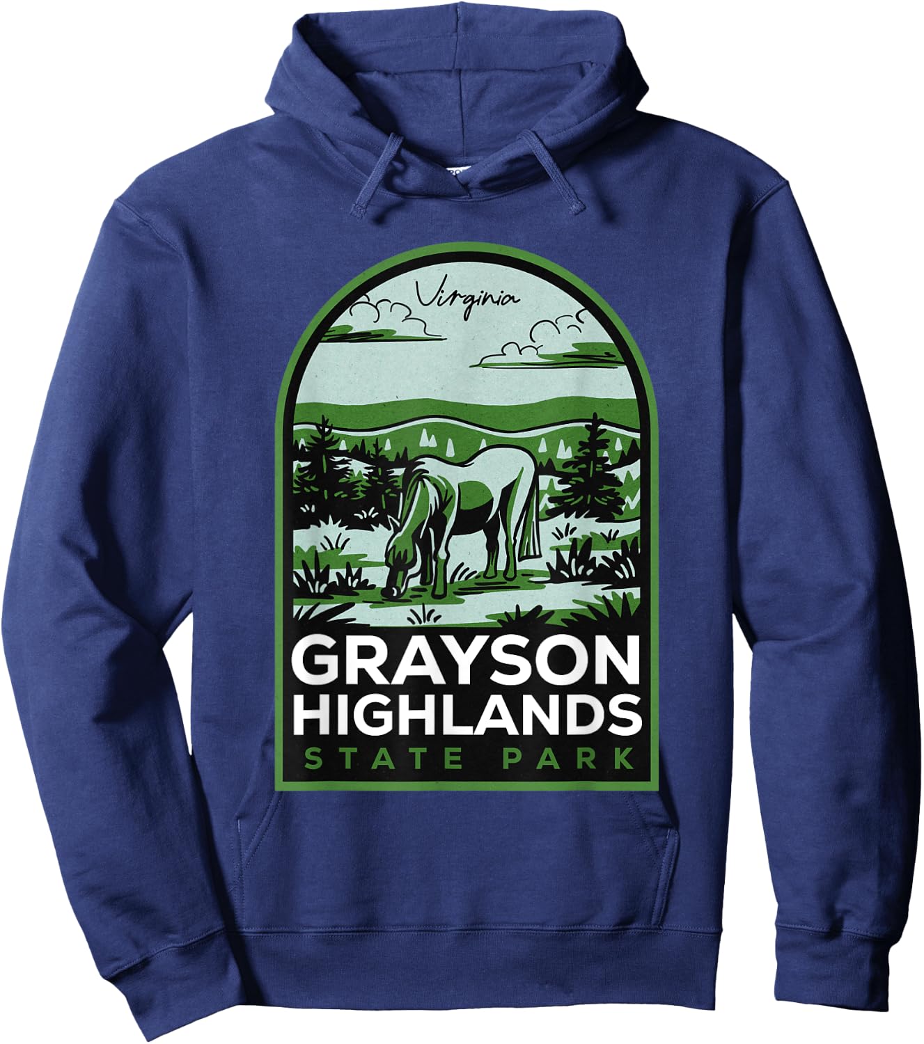 Grayson Highlands State Park Virginia Hoodie - Hoodie | Navy