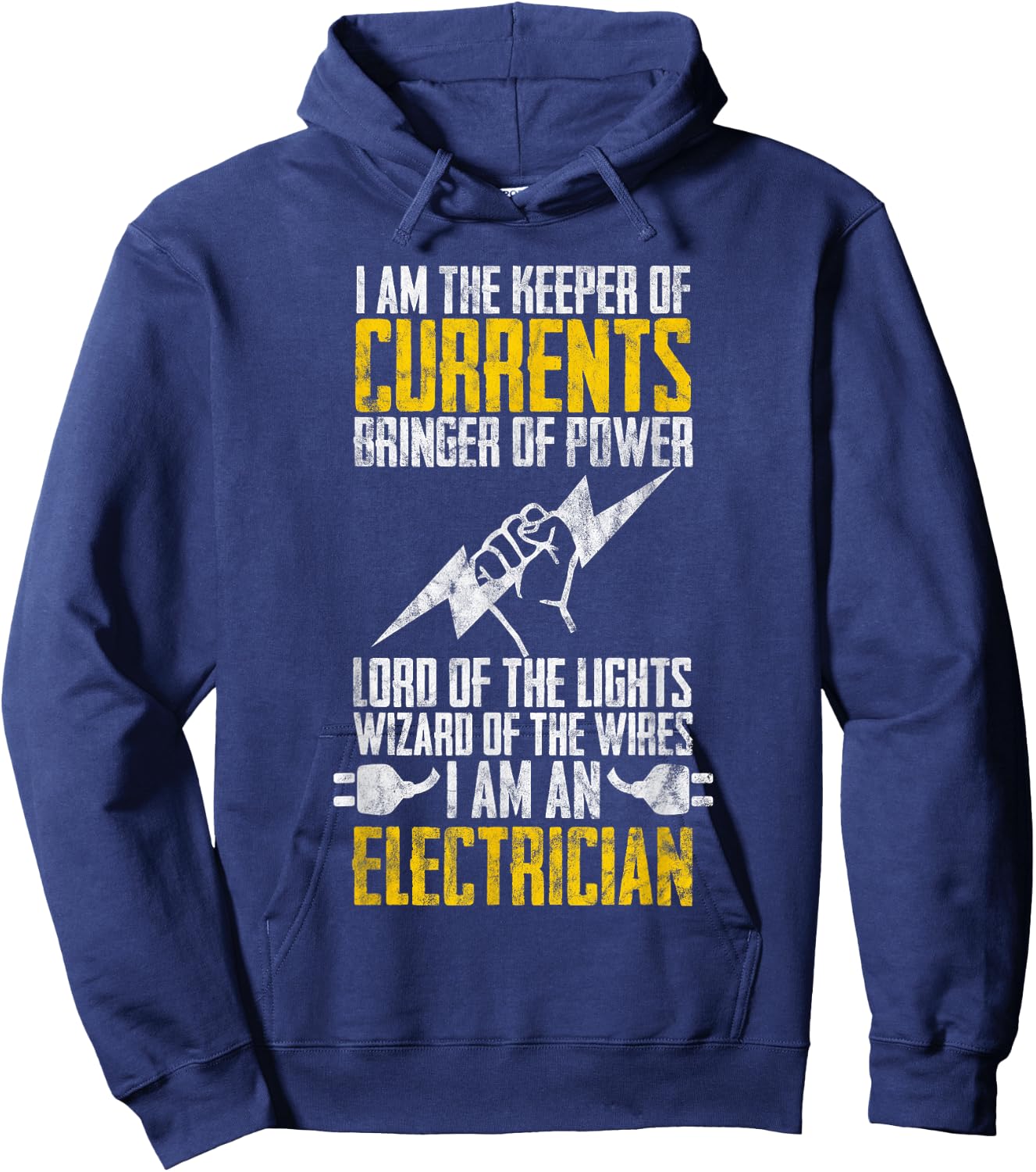 I Am Keeper Of Currents Electrician Electrical Hoodie - Hoodie | Navy