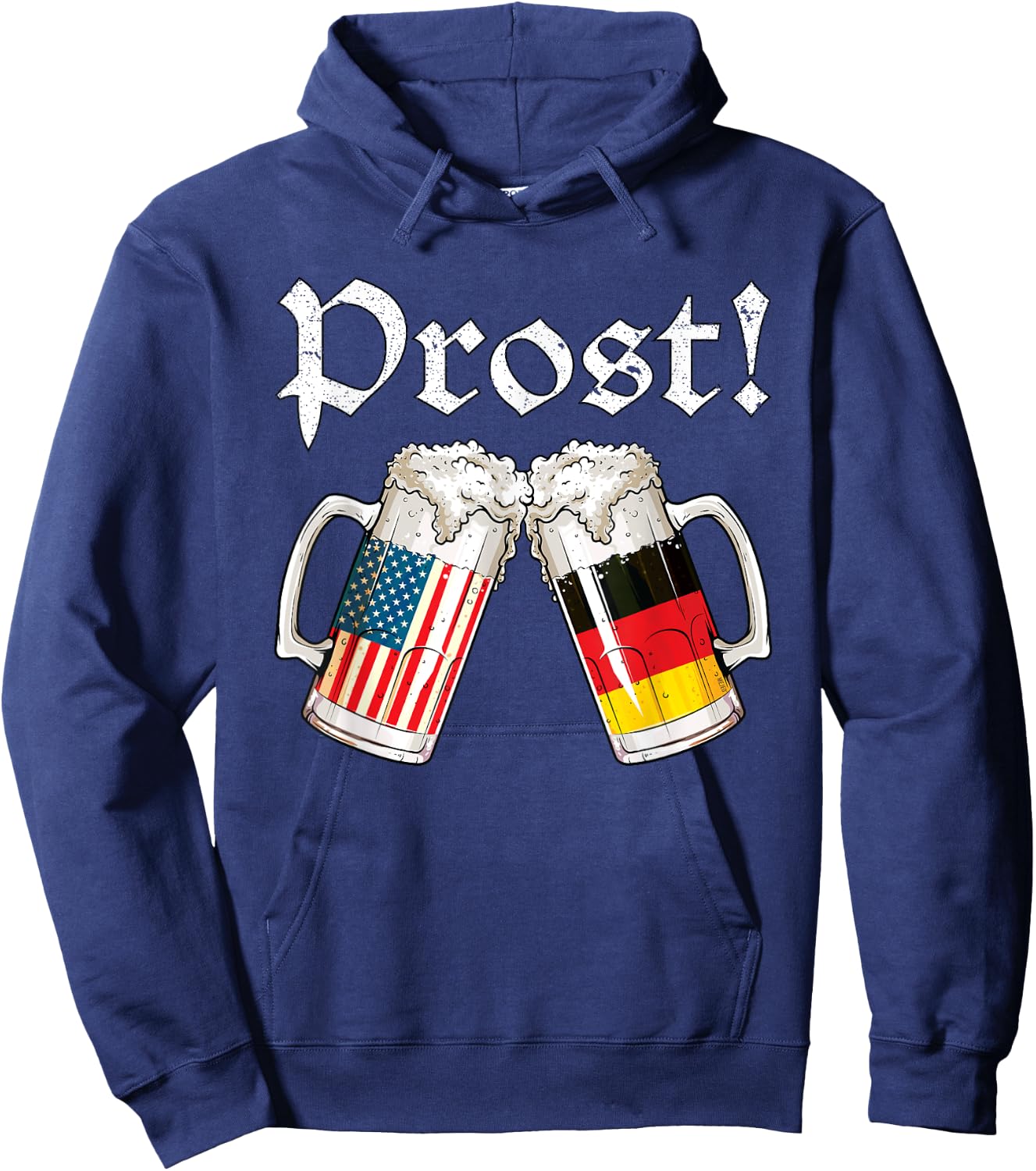 Oktoberfest American German Flag Beer Prost Hoodie - Hoodie | Navy
