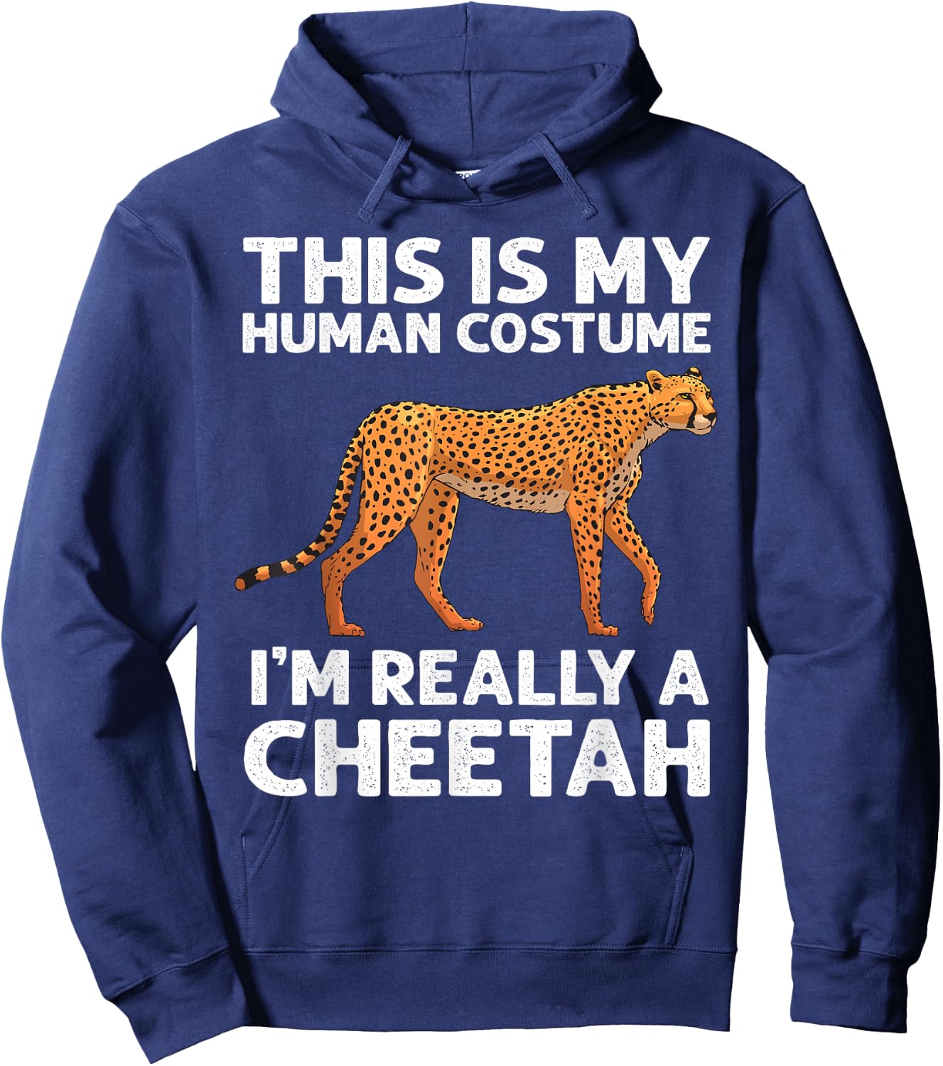 Funny Cheetah Design for Boys Girls Leopard Safari Wildlife Hoodie - Hoodie | Navy