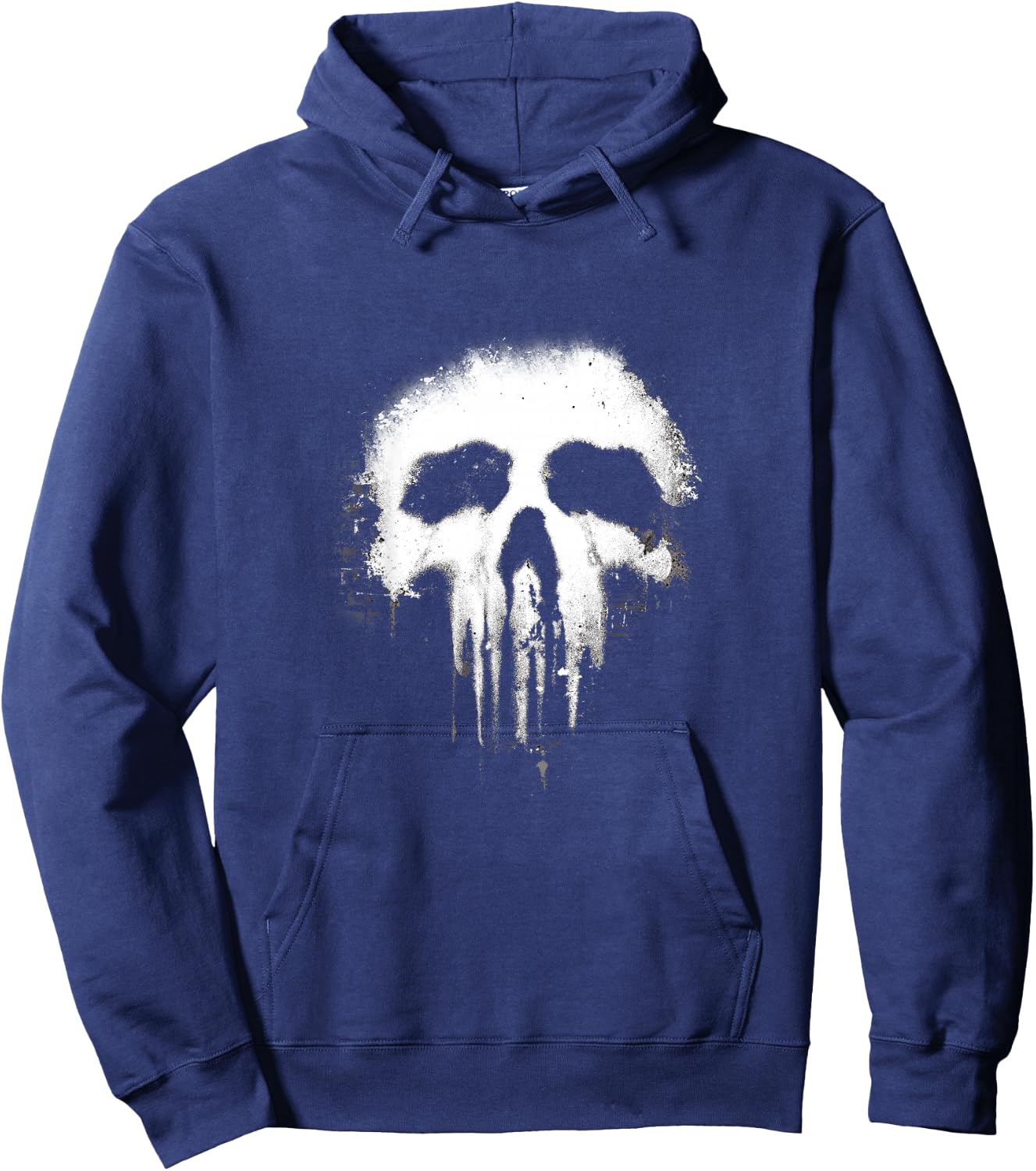 Kids Marvel The Punisher Grunge Skull Logo Kids Graphic Hoodie - Hoodie | Navy