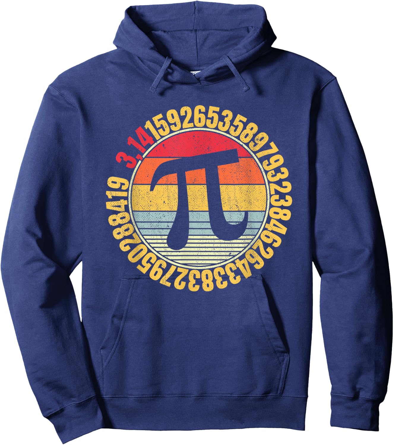Nerdy Math Pi Symbol Mathlete Hoodie - Hoodie | Navy