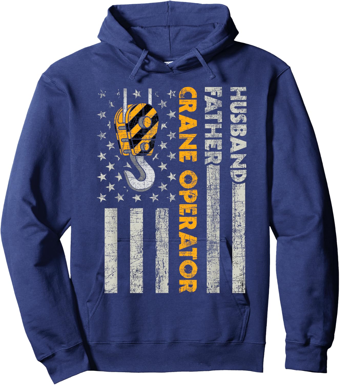 Husband Father Crane Operator - Construction Worker Hoodie - Hoodie | Navy