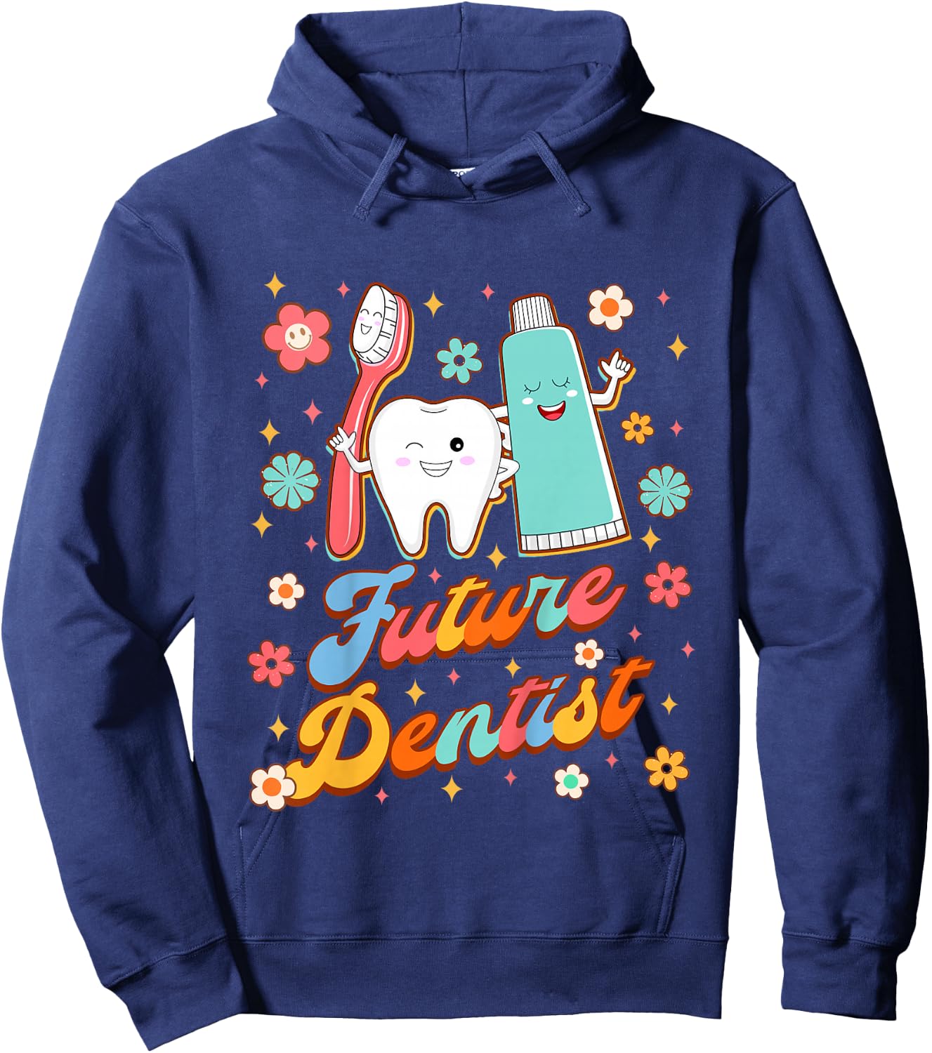 Kids Funny Baby Shower Dental Hygienist Mommy & Me Future Dentist Hoodie - Hoodie | Navy