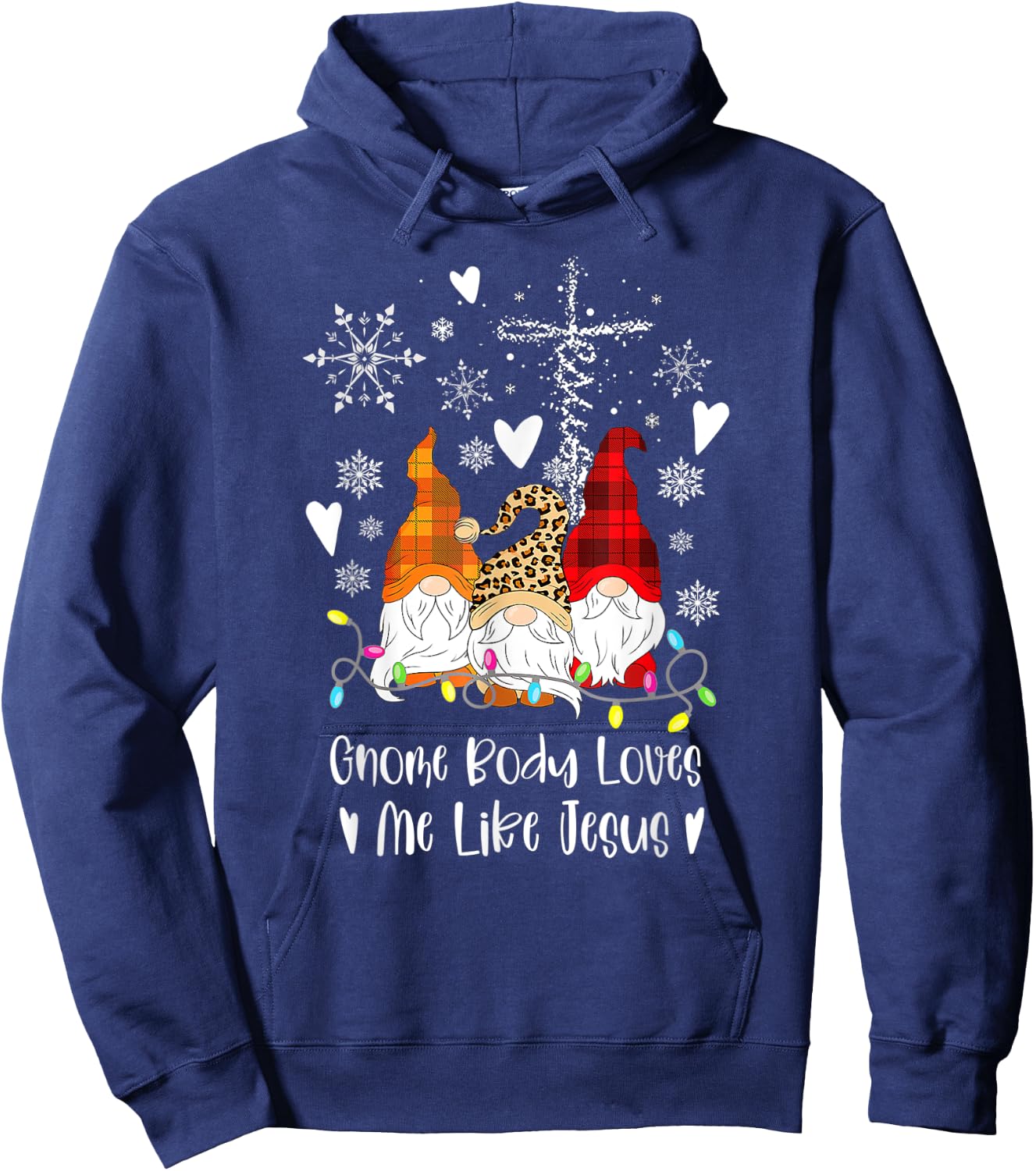 Gnome Christmas Gnome Body Loves Like Jesus Gnomes Hoodie - Hoodie | Navy