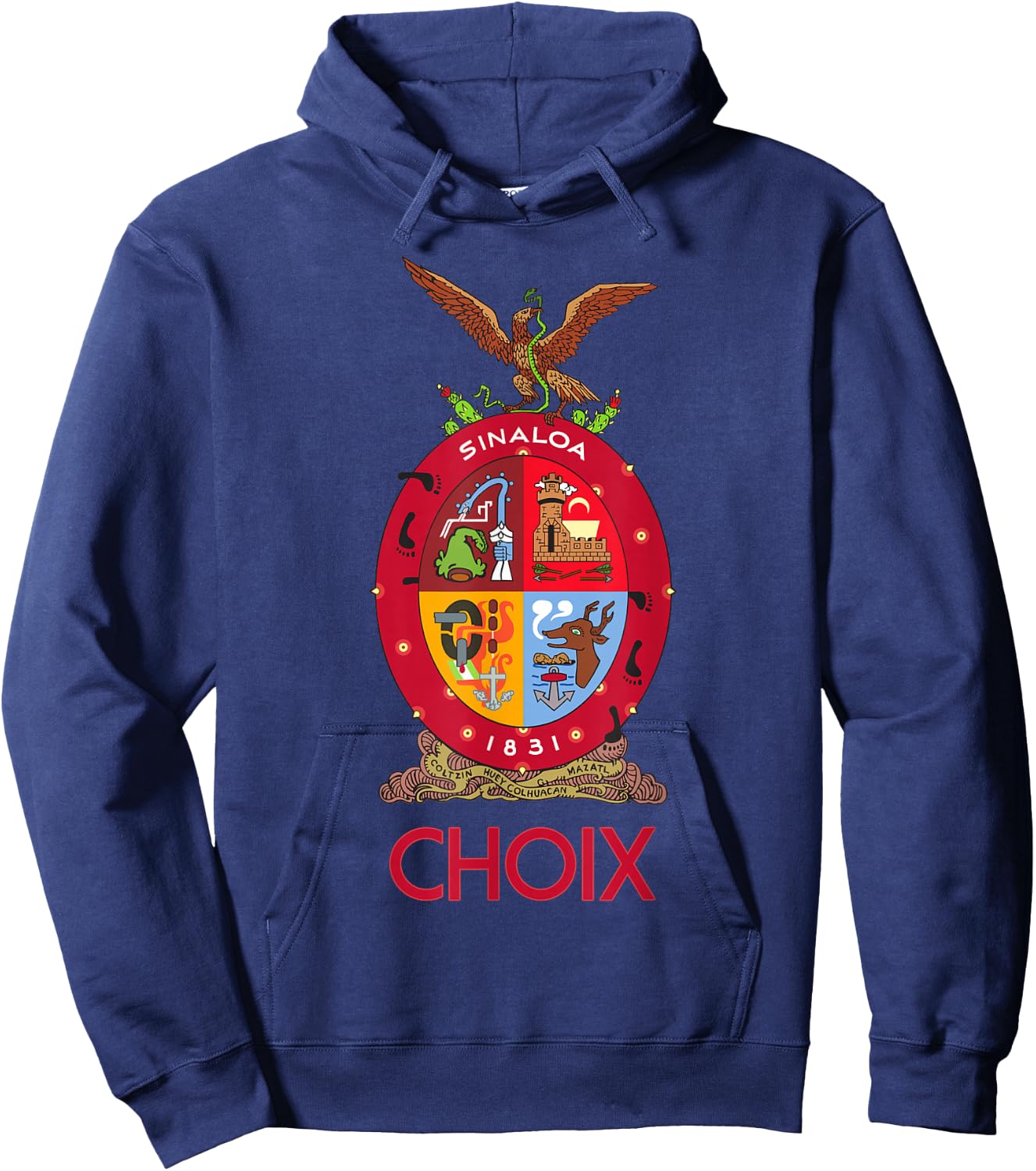 Choix Sinaloa Estado De Mexico Escudo Eagle Aguila Hoodie - Hoodie | Navy