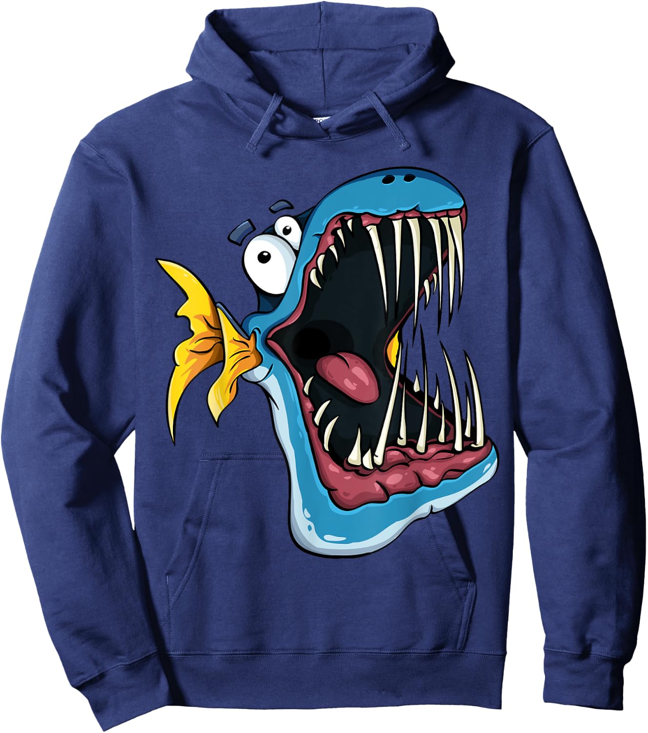 Cute Cheek Fish Piranha teeth I Children's Hoodie - Hoodie | Navy