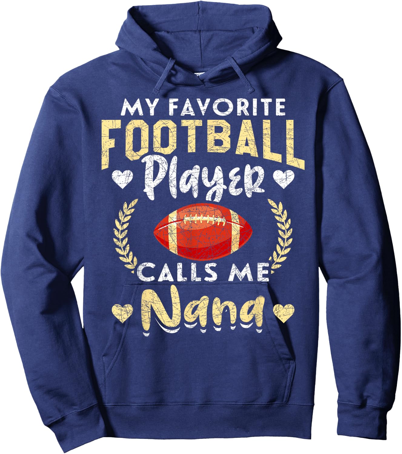Funny Retired Football Player Grandma Nana American Football Hoodie - Hoodie | Navy