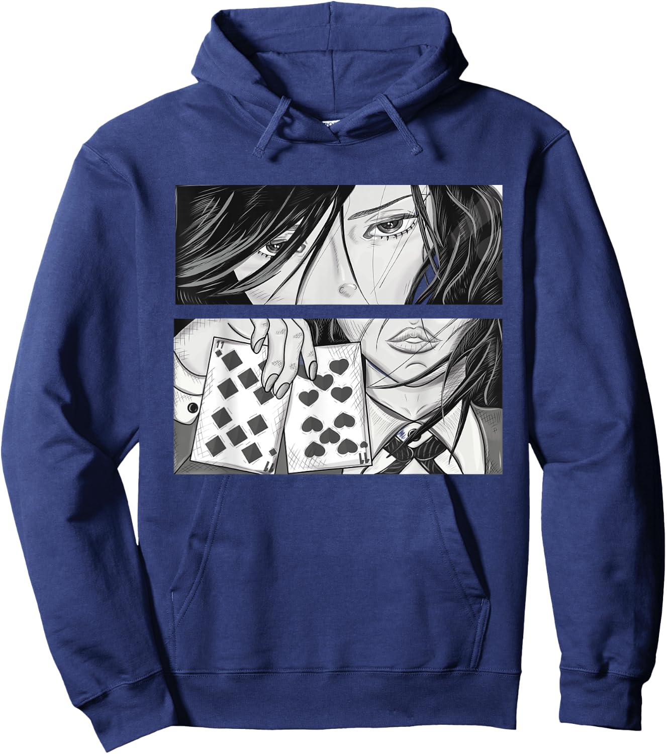 Anime Poker Girl Hoodie - Hoodie | Navy