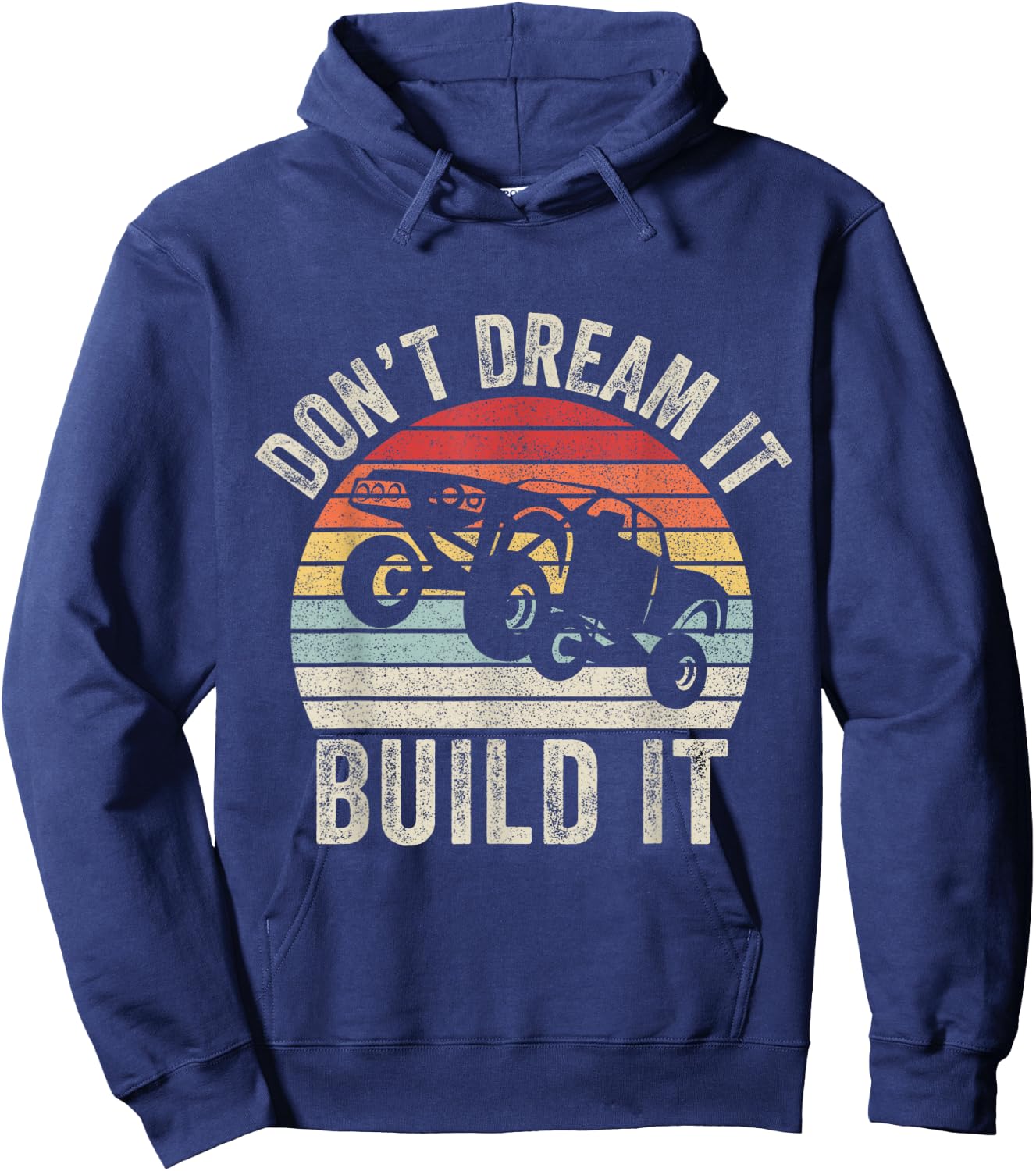 Vintage Retro Build It Prerunner Baja Truck Trophy Off Road Hoodie - Hoodie | Navy