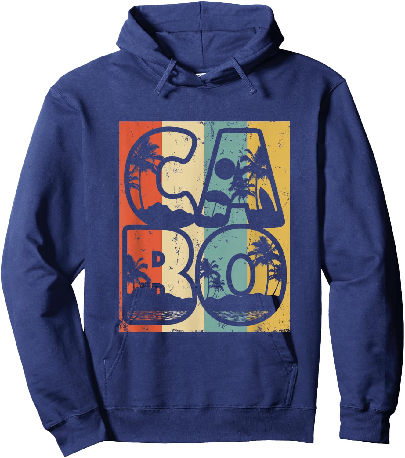 Retro Cabo San Lucas Honeymoon Hoodie - Hoodie | Navy