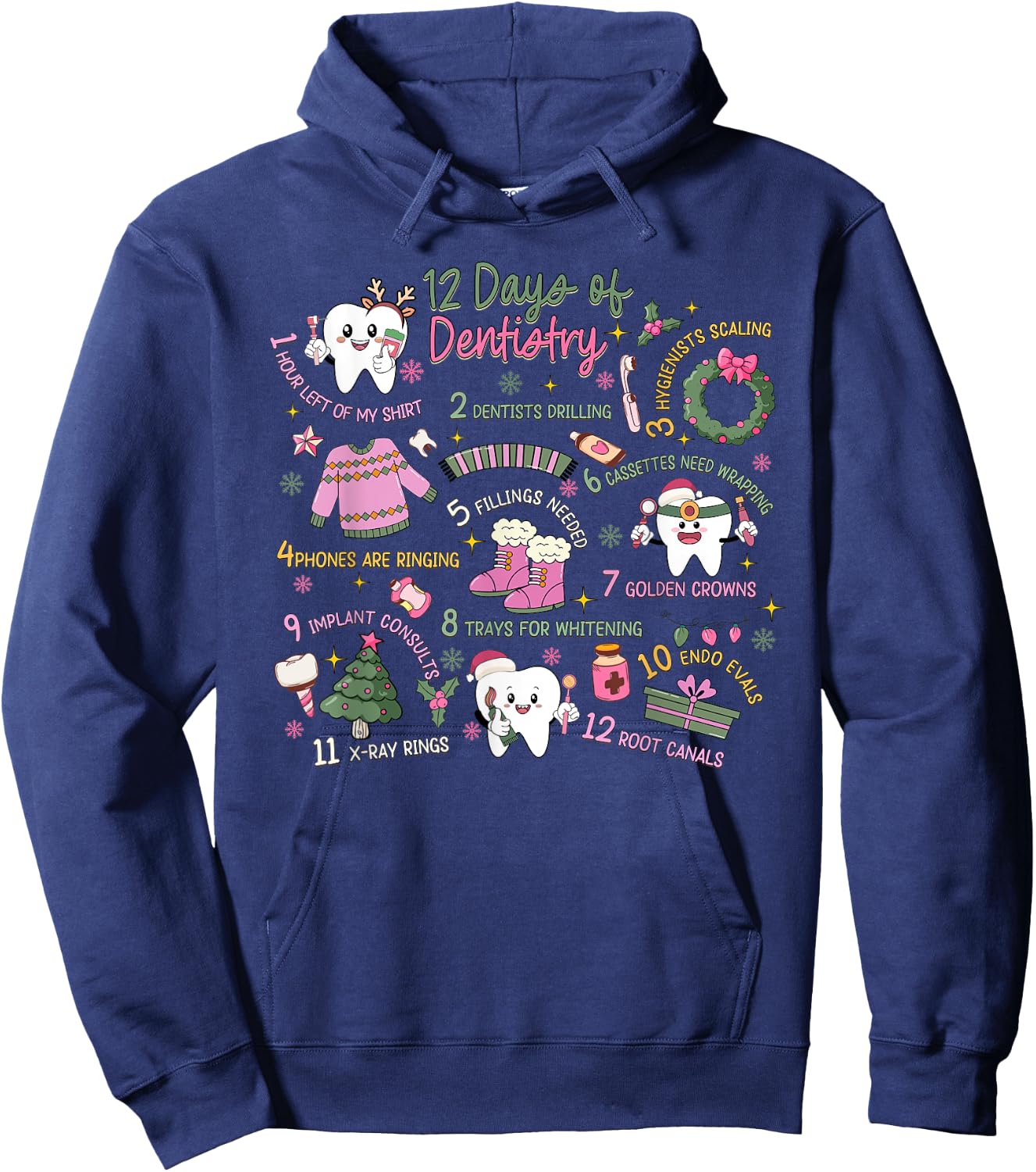 T-Shirt Hoodie - Hoodie | Navy