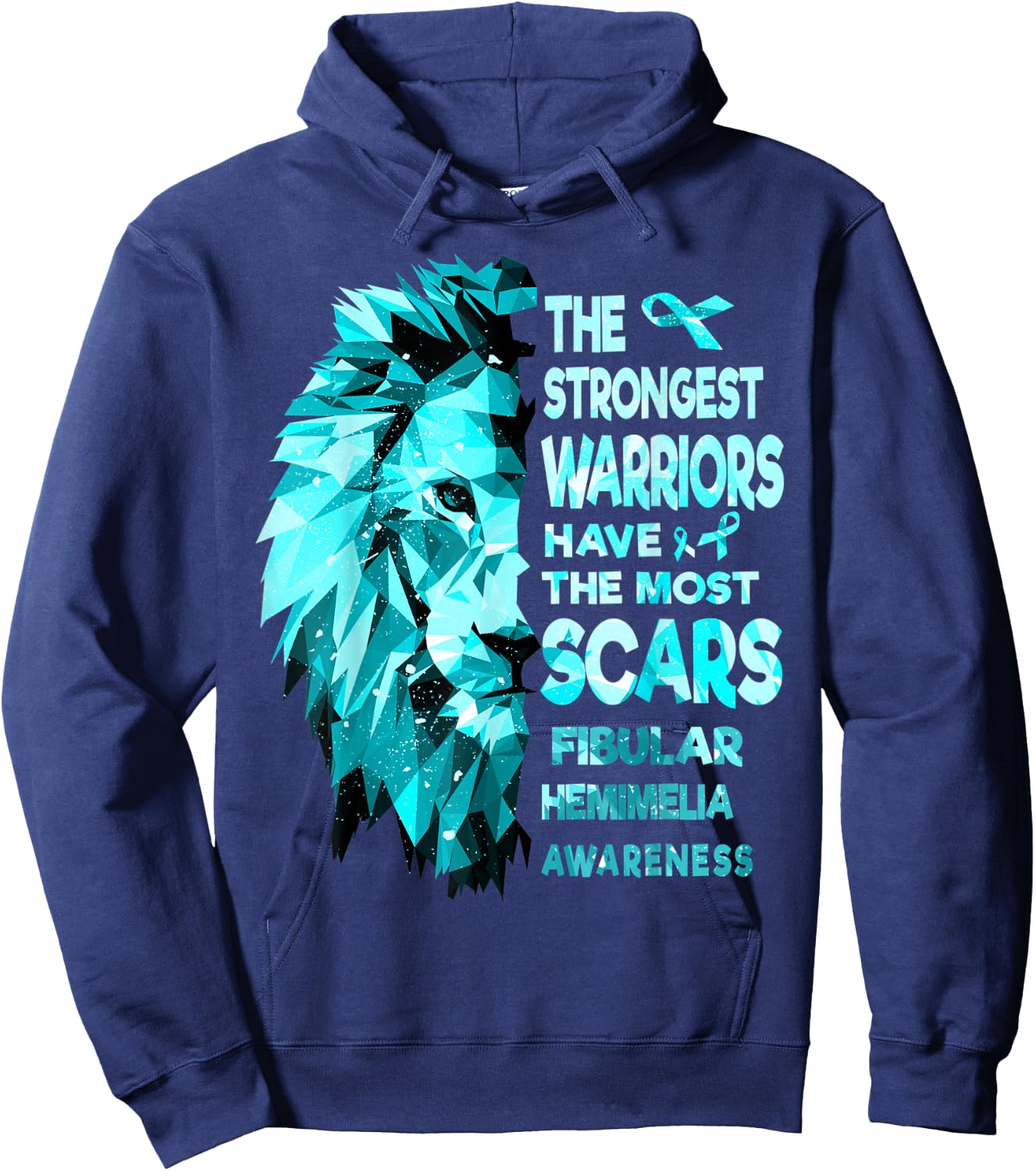 The Strongest Fibular Hemimelia Warriors Have The Most Scars Hoodie - Hoodie | Navy