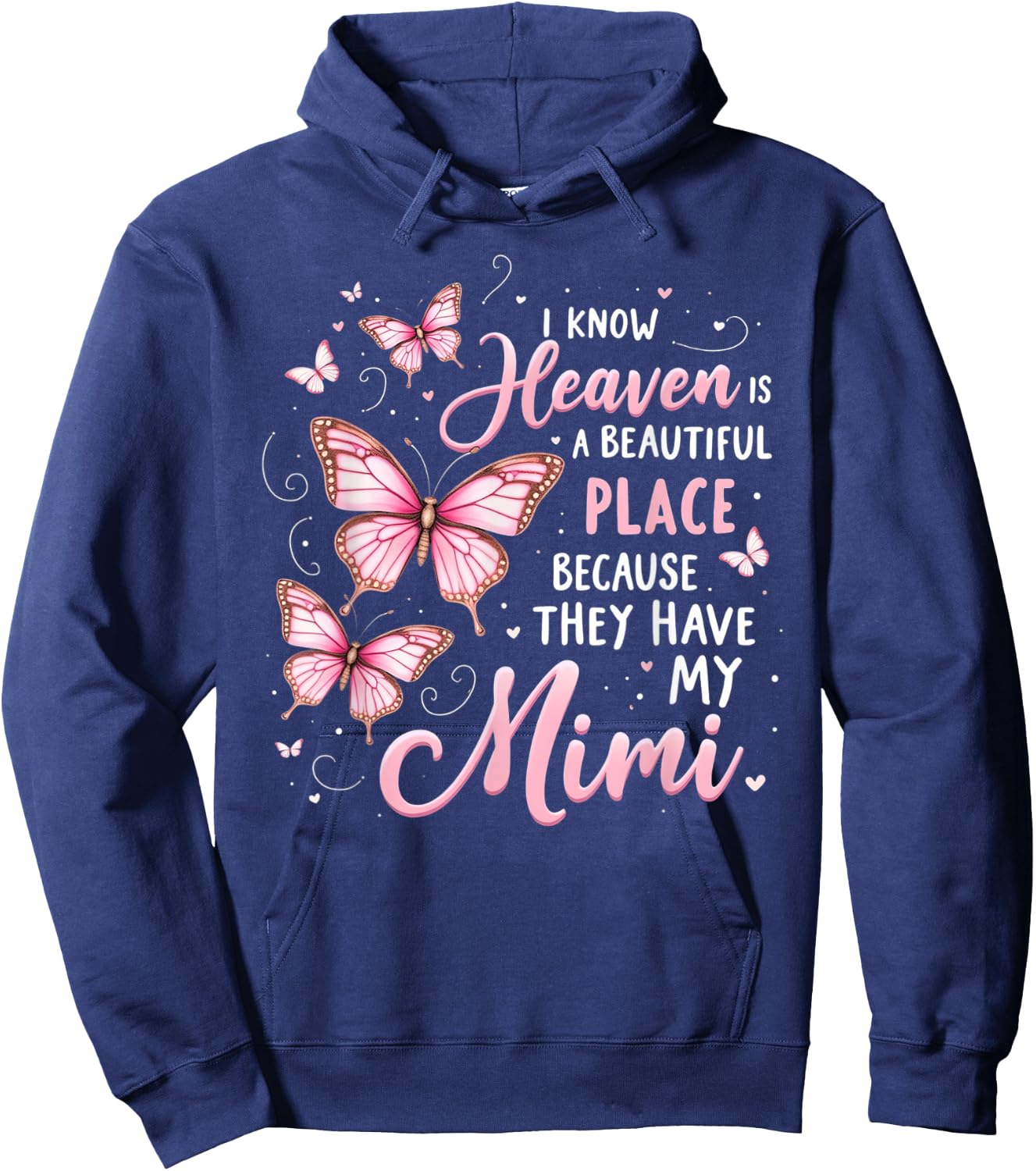 Mimi Is My Guardian Angel In Heaven Memorial Day Men Women Hoodie - Hoodie | Navy