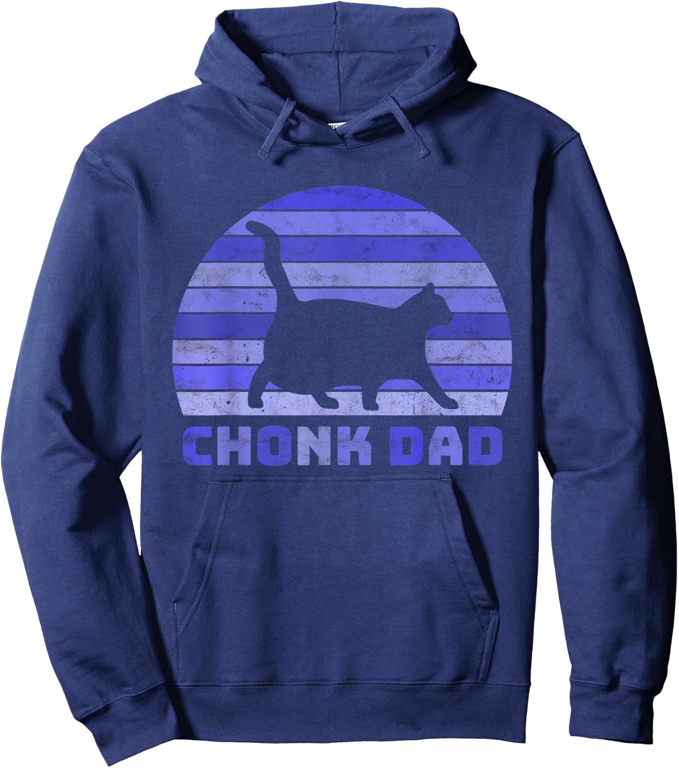 Chonk Cat Scale Chonk Dad Meme Retro Memes Hoodie - Hoodie | Navy