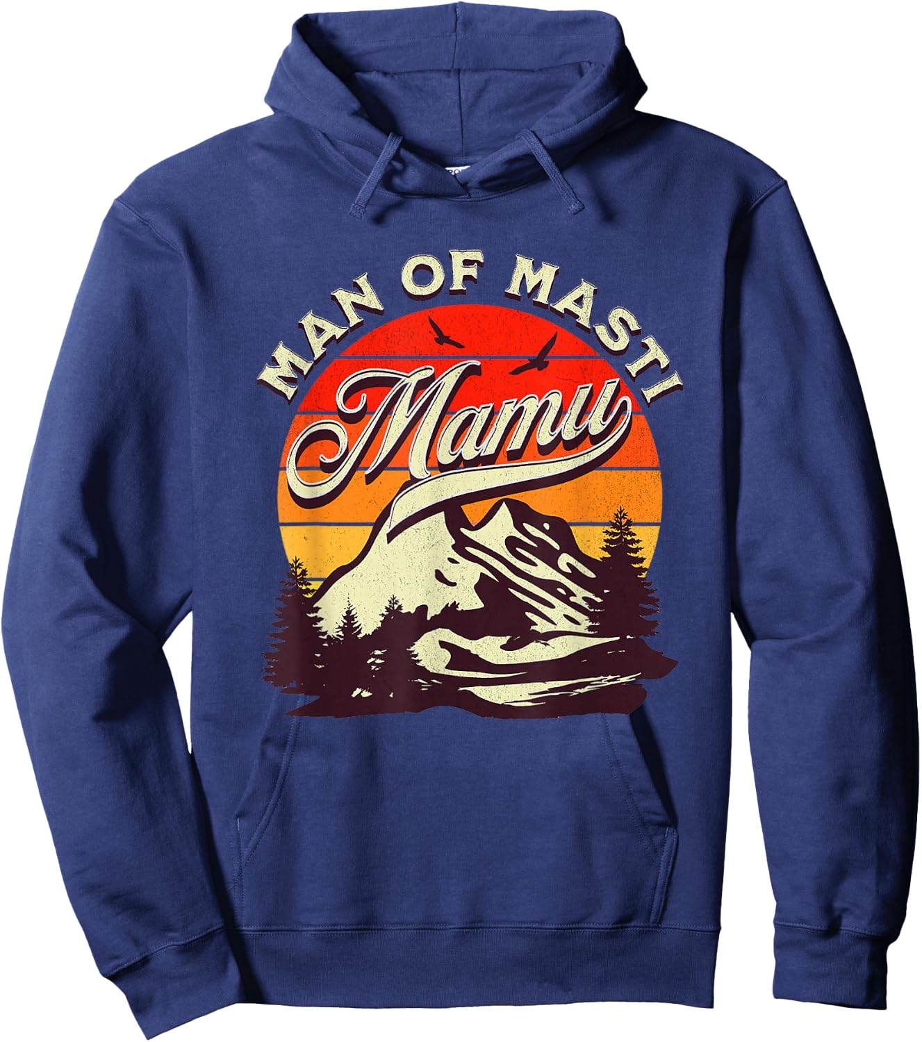 Mamu Man of Masti, Cool Pakistani Mamu Desi Uncle Hoodie - Hoodie | Navy