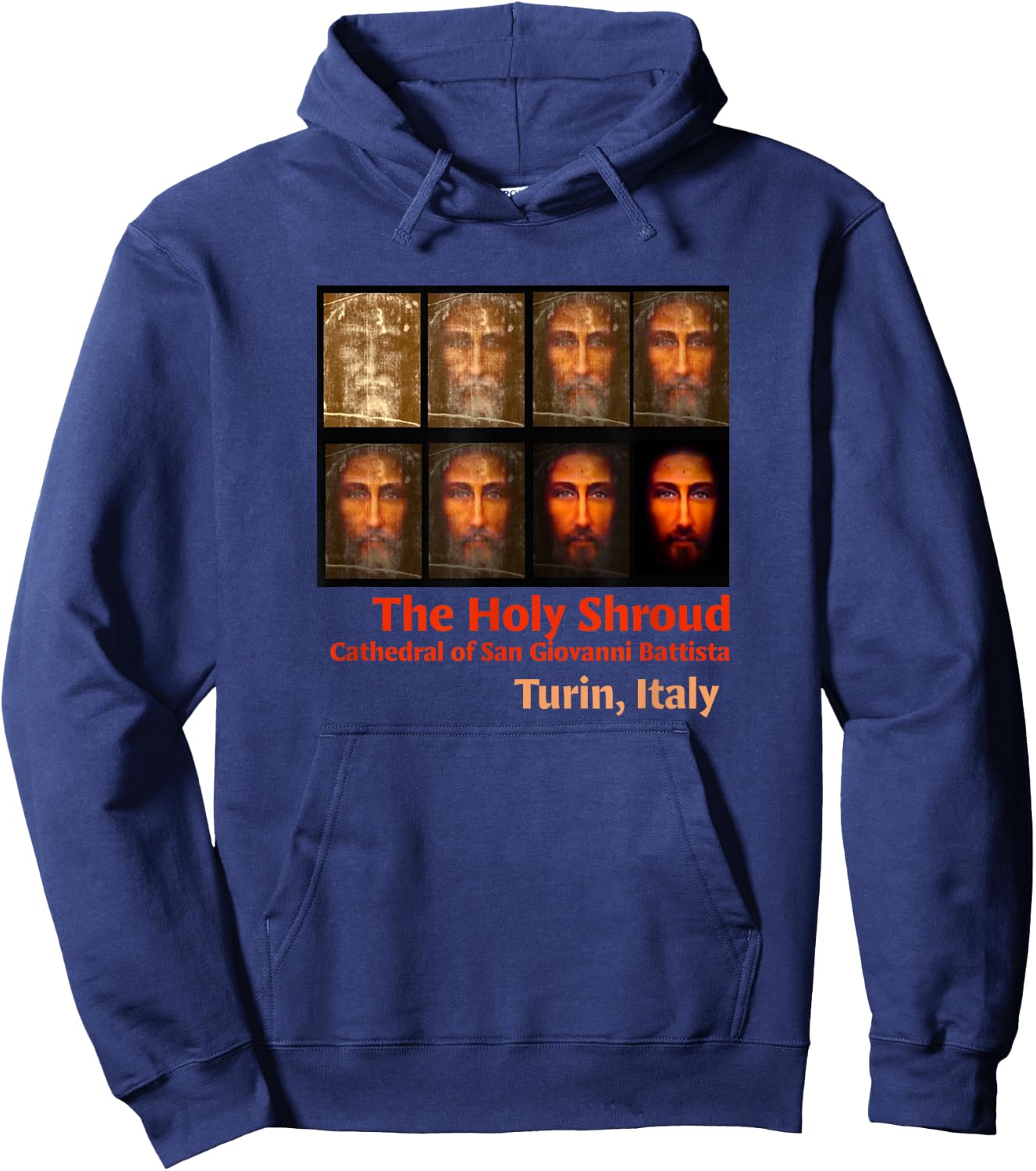 Shroud of Turin The Holy Face of Jesus Test Phases Hoodie - Hoodie | Navy