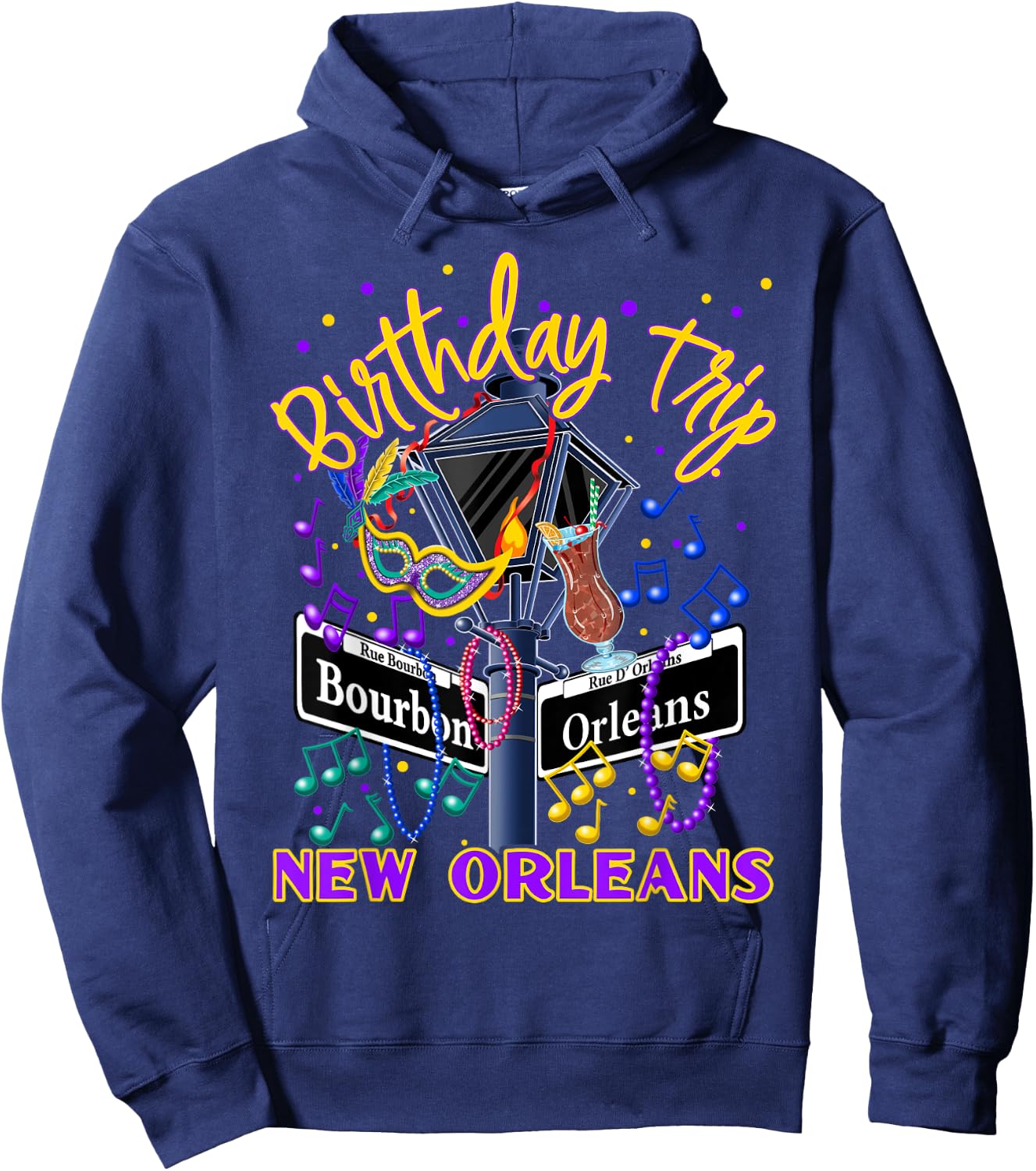 New Orleans Birthday Trip French Quarter Girls Trip Vacay Hoodie - Hoodie | Navy
