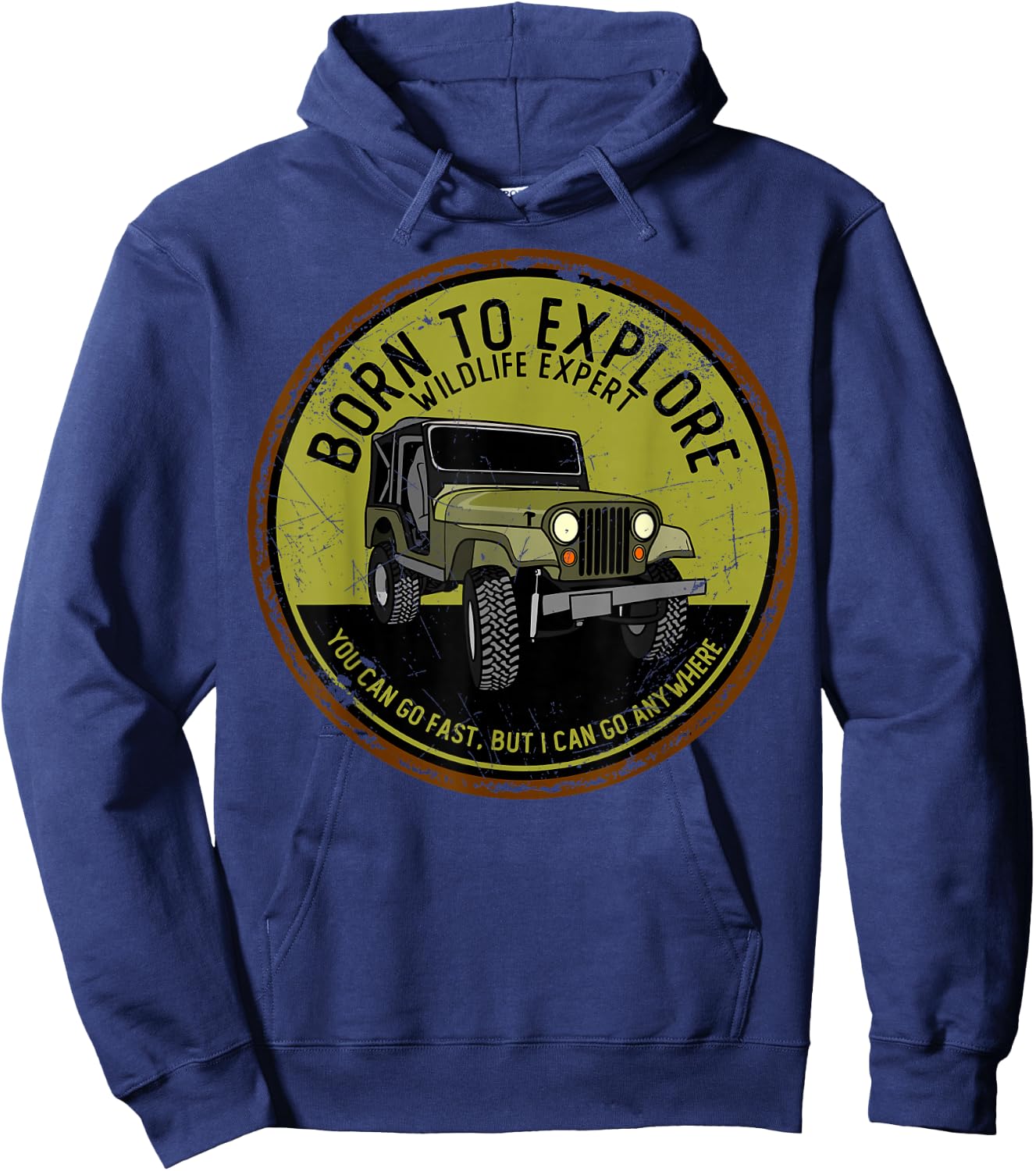 Born to Explore Off Roading Offroad 4x4 SUV Hoodie - Hoodie | Navy