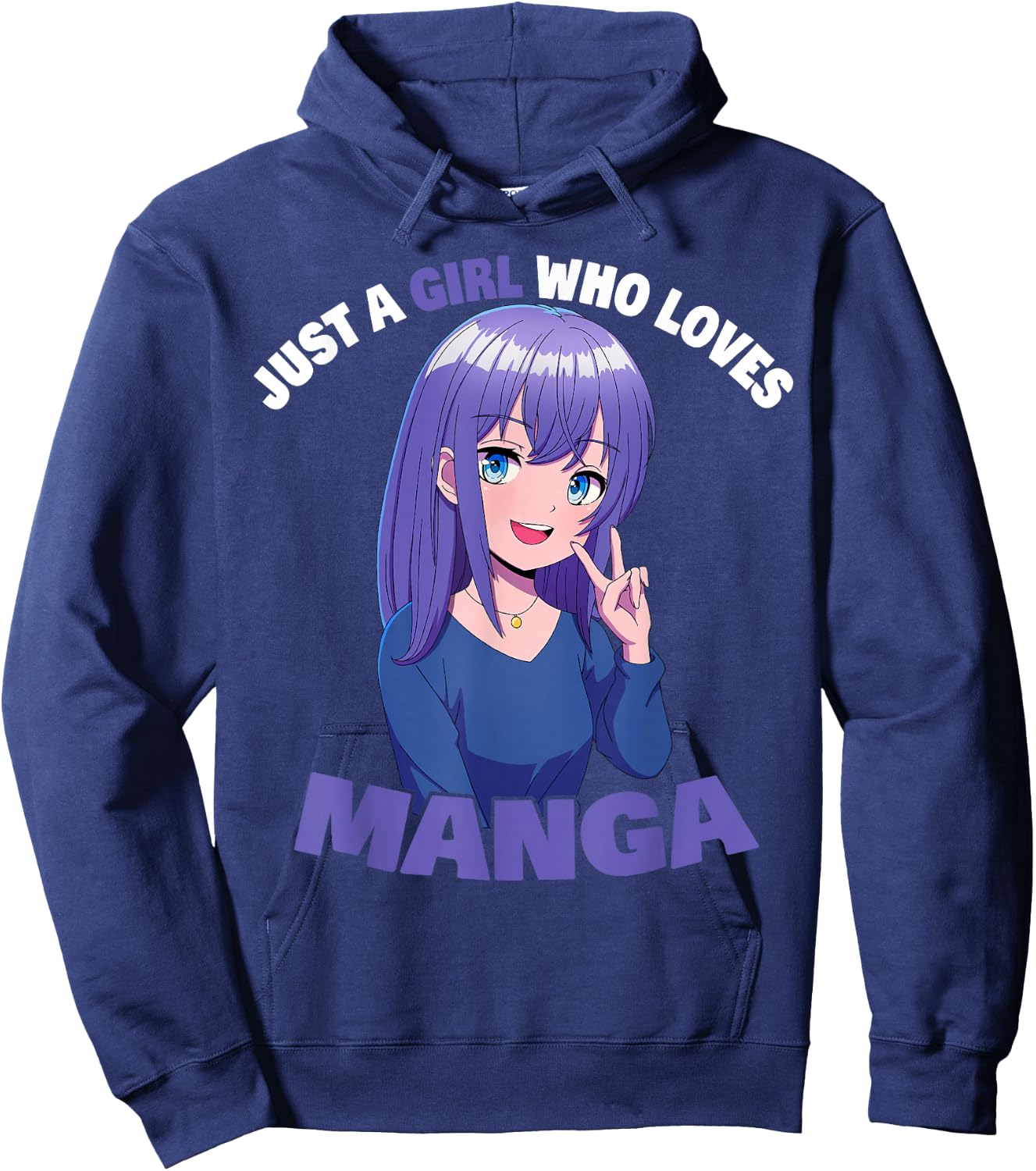 Just A Girl Who Loves Manga Hoodie - Hoodie | Navy