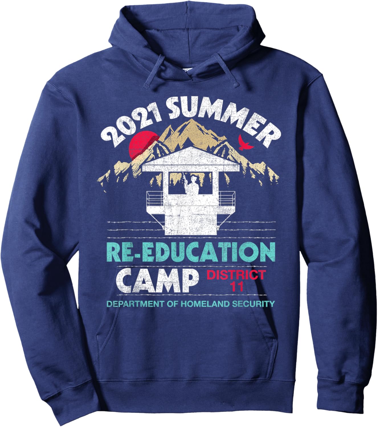 2021 Summer Re-Education Camp Department Homeland Security Hoodie - Hoodie | Navy