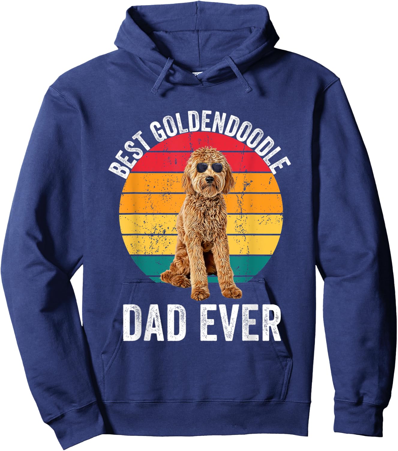 Goldendoodle Dad Lover Owner Vintage Doodle Dad Daddy Men Hoodie - Hoodie | Navy