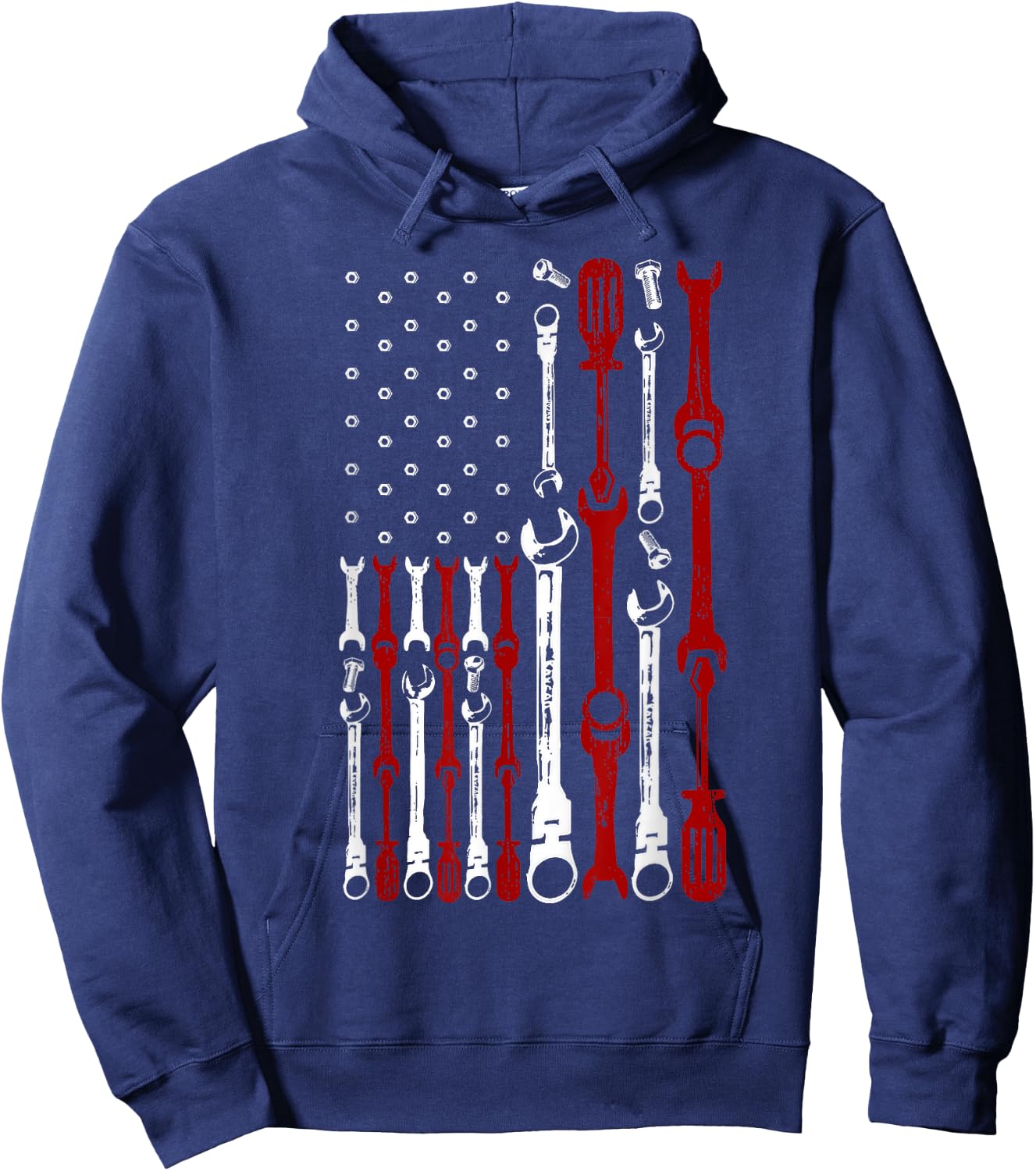 Mechanic American Flag Shirts Patriotic Mechanic USA Flag Women Kids Men Hoodie - Hoodie | Navy