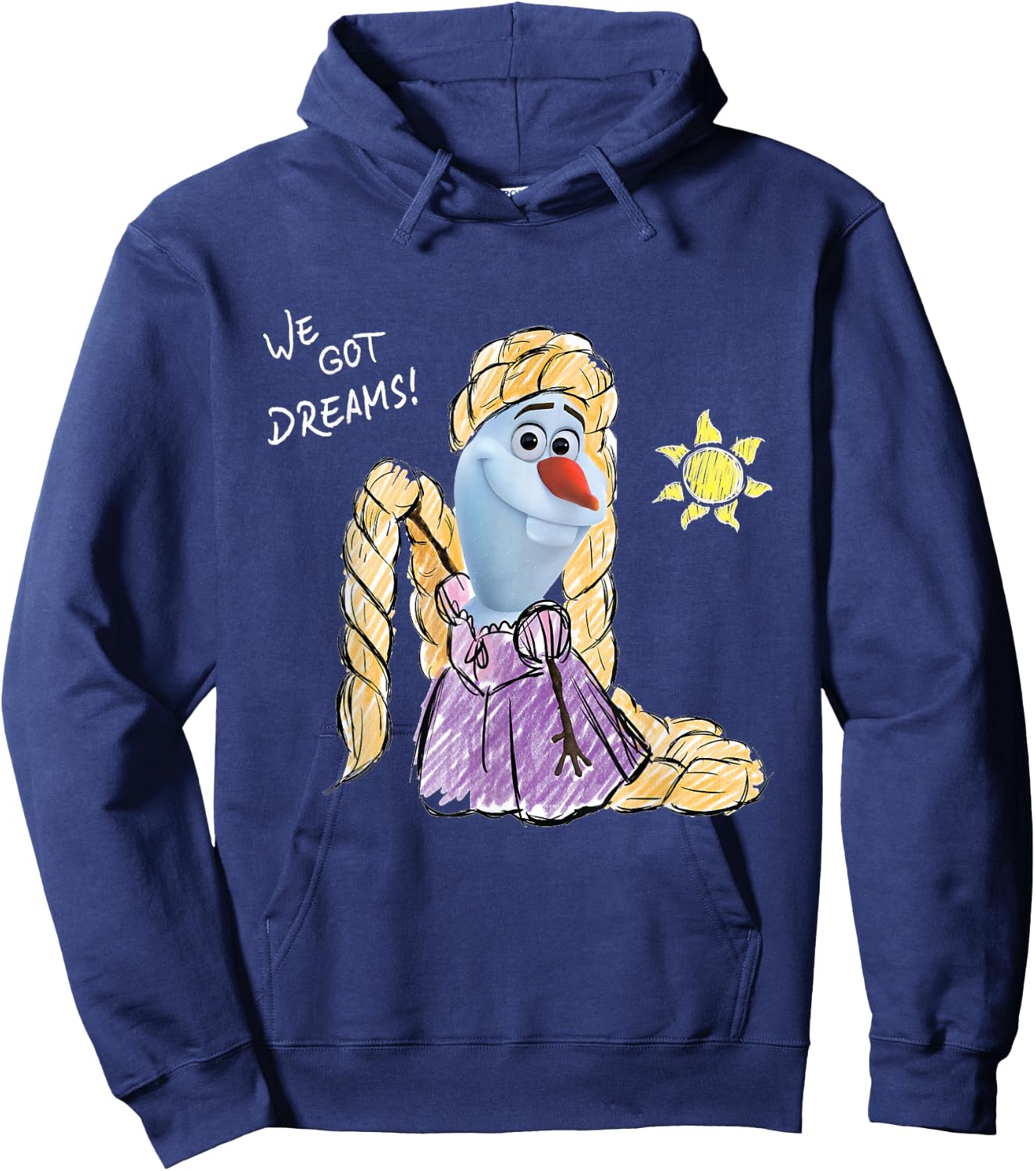 Disney Olaf Presents Tangled Rapunzel We Got Dreams Hoodie - Hoodie | Navy