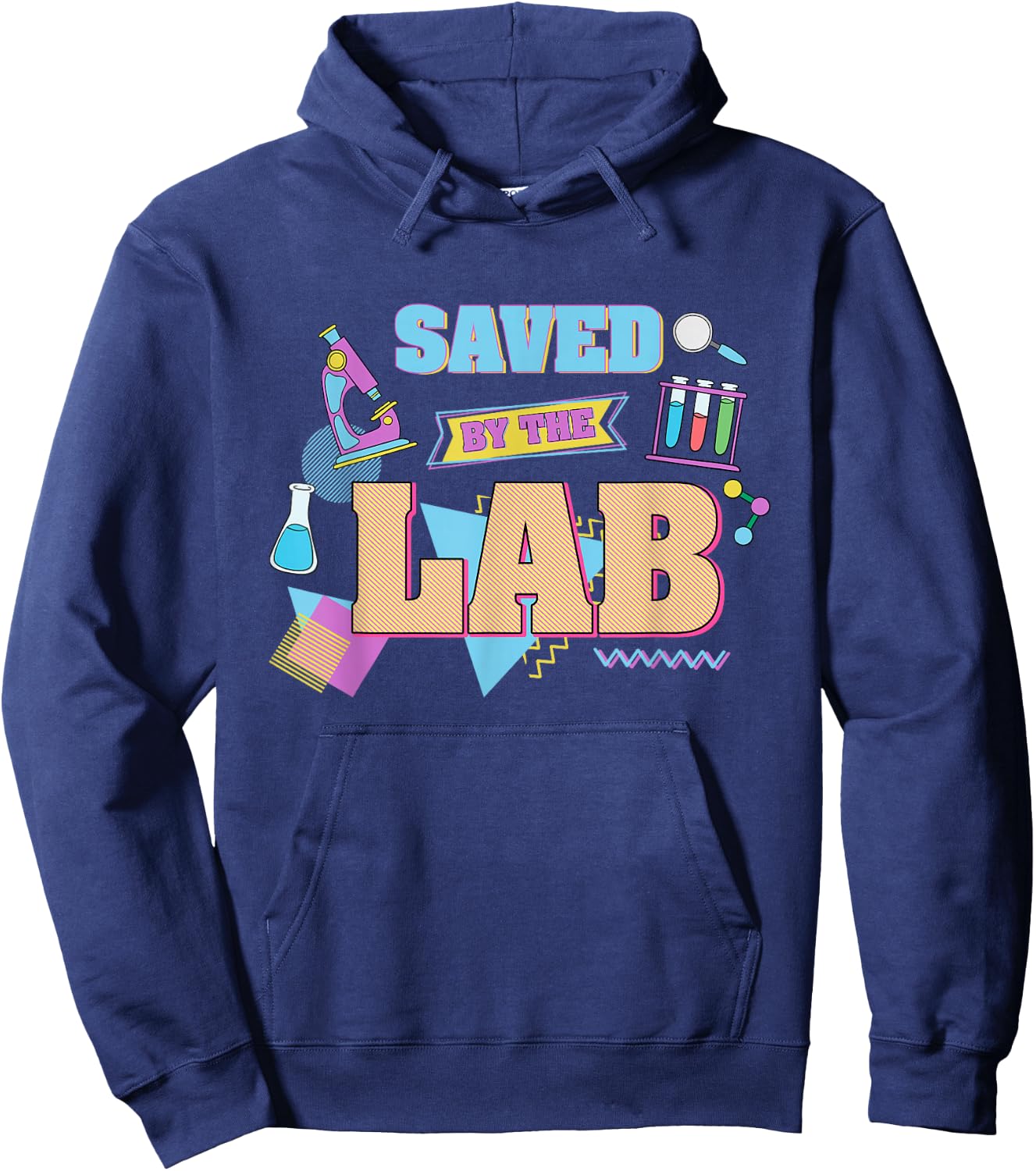 Retro Lab Week Medical Laboratory Tech Saved By The Lab Hoodie - Hoodie | Navy